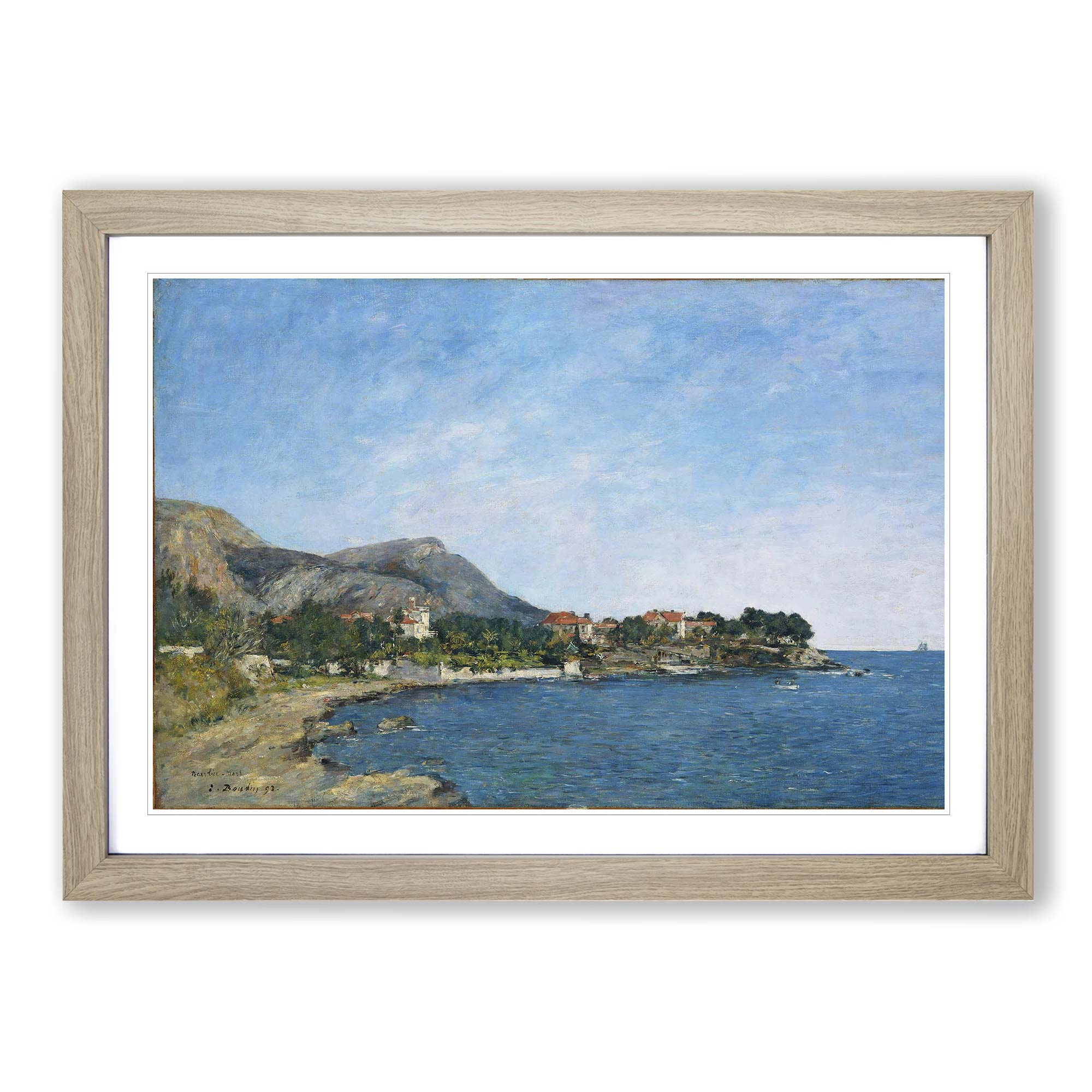 Eugene Boudin Beaulieu, The Bay Of Fourmis Wall Art Print Framed Canvas ...