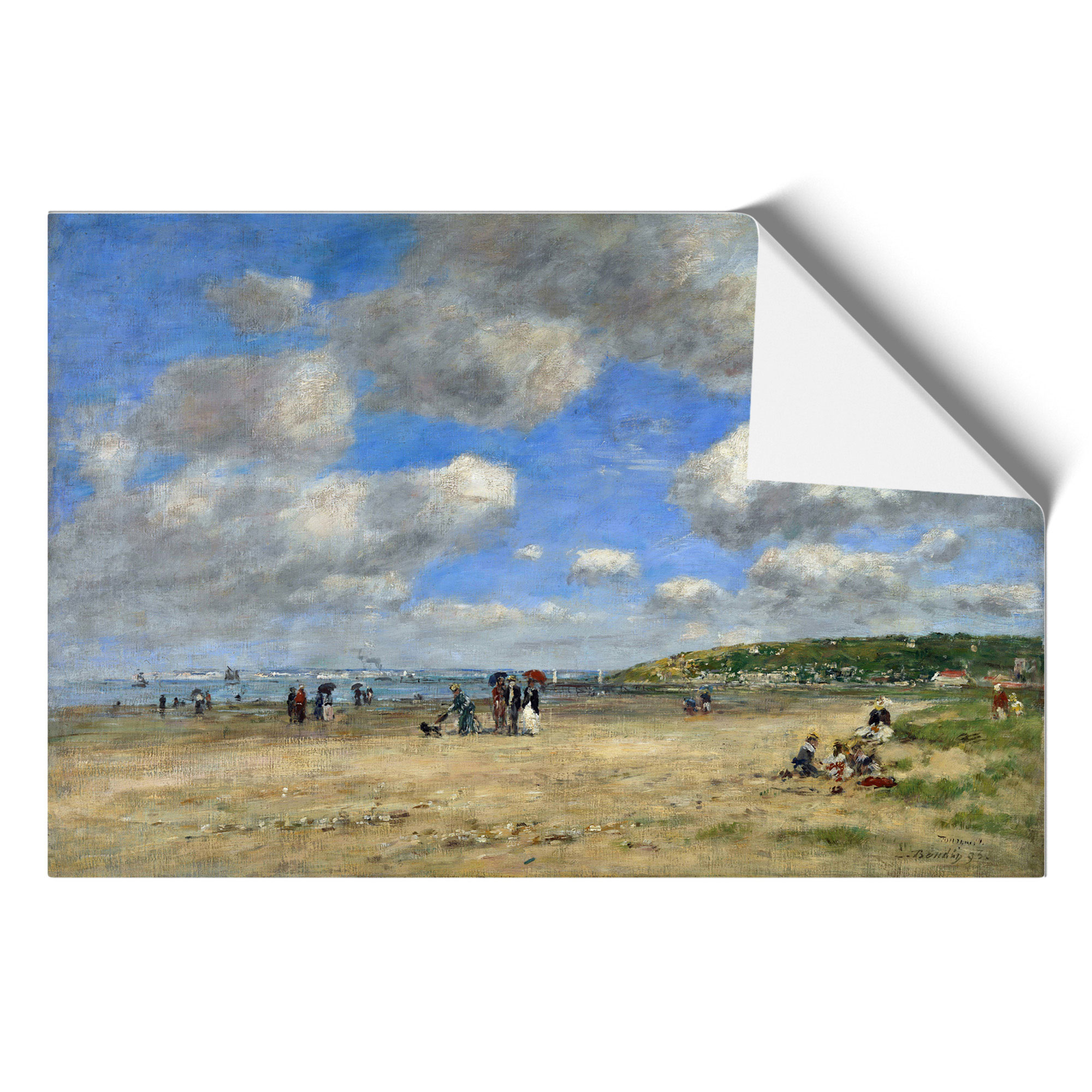 Beach At Trouville Vol.4 By Eugene Boudin Wall Art Print Framed Picture Poster - Picture 9 of 9