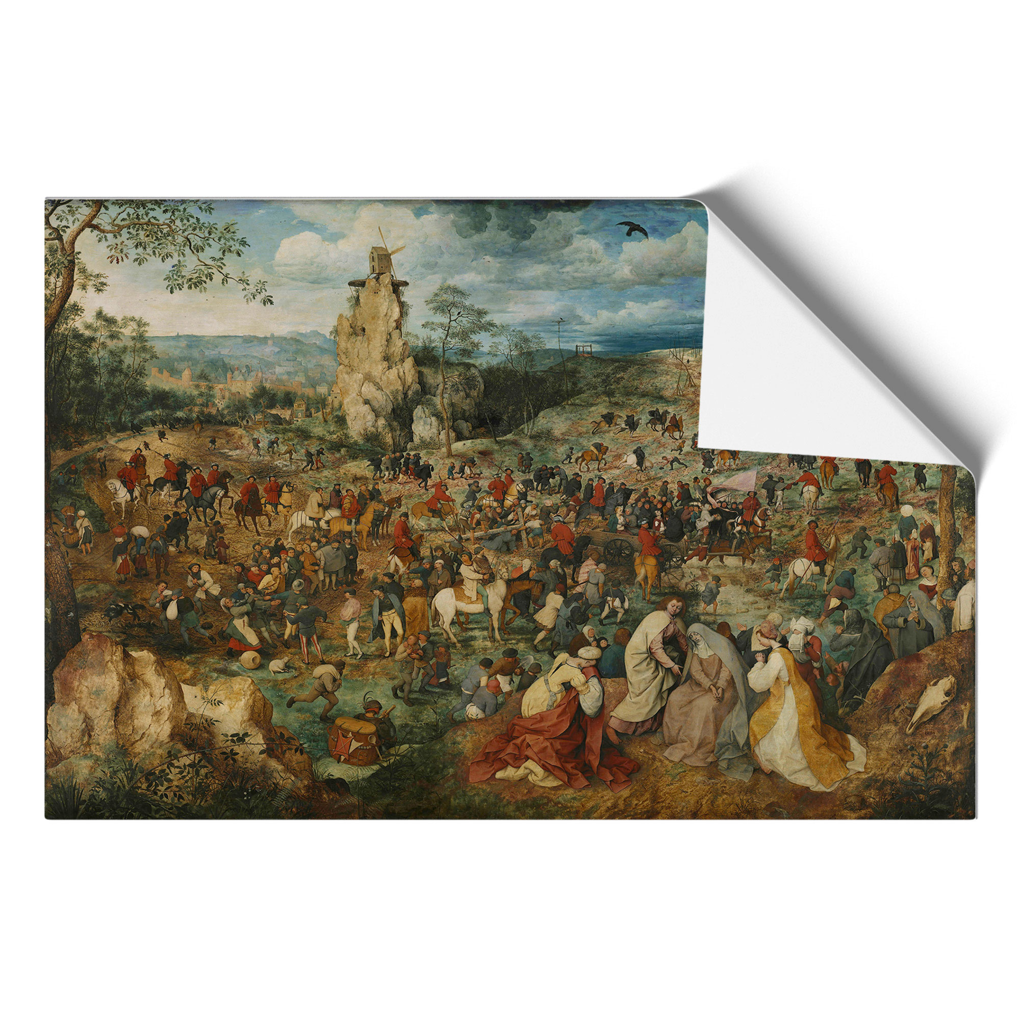 Christus trägt das Kreuz von Pieter Bruegel dem Älteren Wandbilddruck gerahmt - Bild 9 von 9