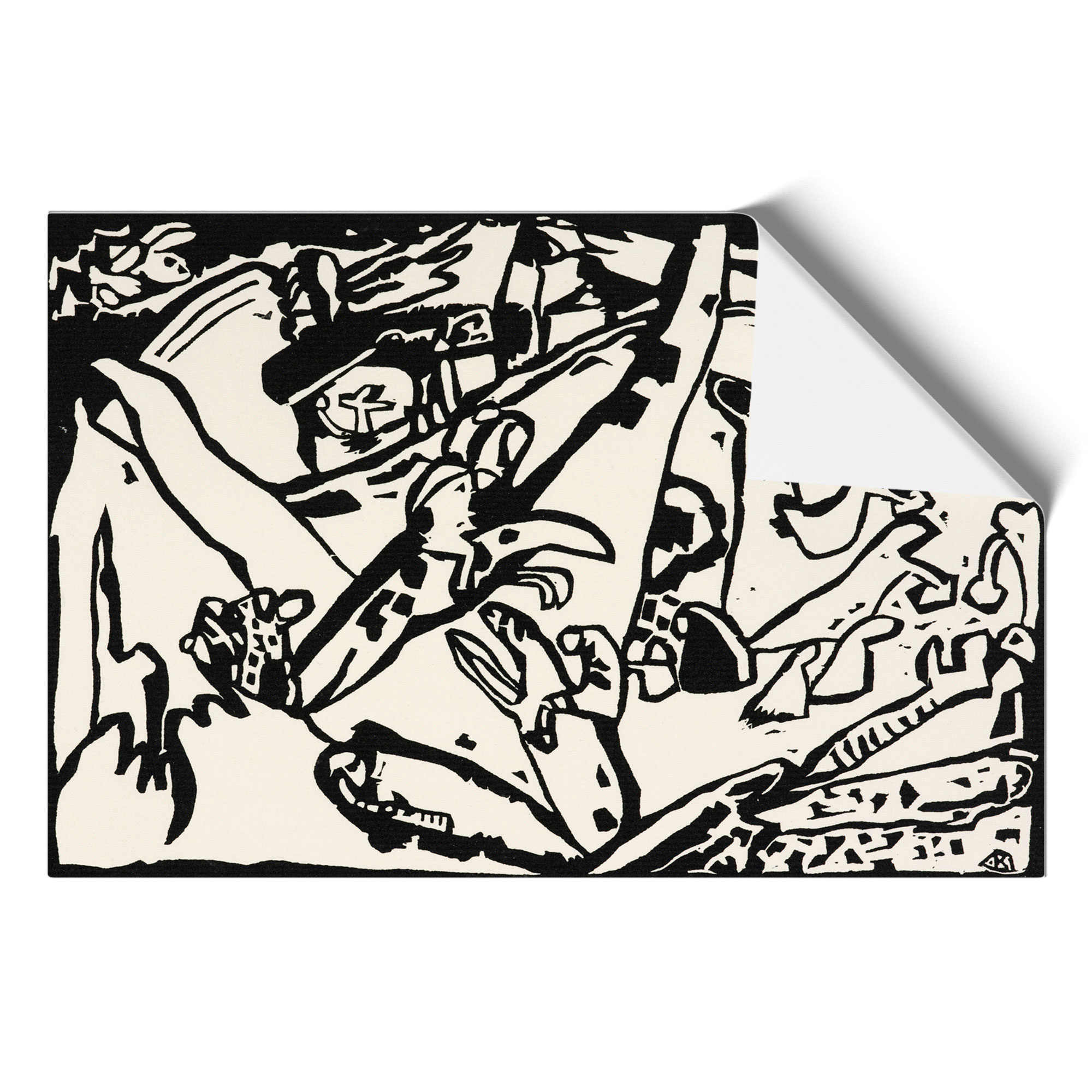 Póster enmarcado con impresión de arte de pared Composición Vol.2 de Wassily Kandinsky - Imagen 9 de 9