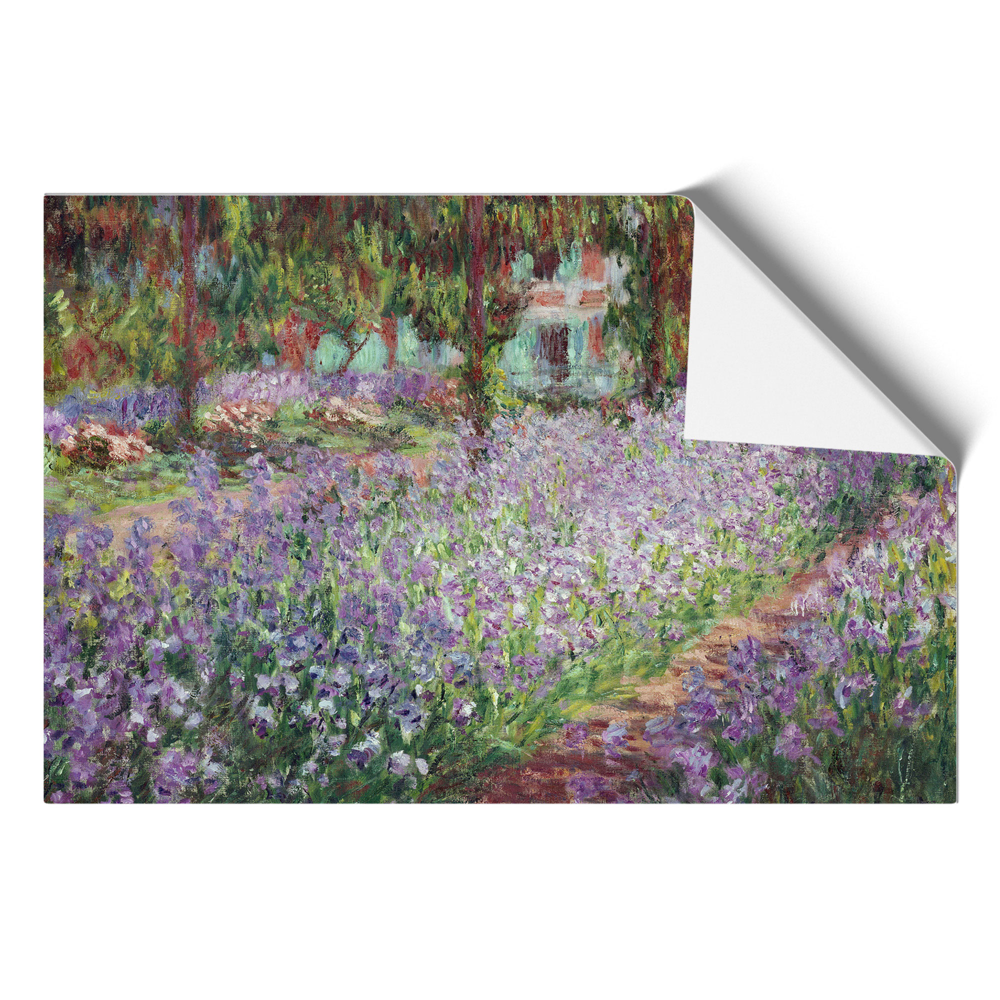 Iris in Monets Garten von Claude Monet Wandbilddruck gerahmtes Bild Poster - Bild 9 von 9