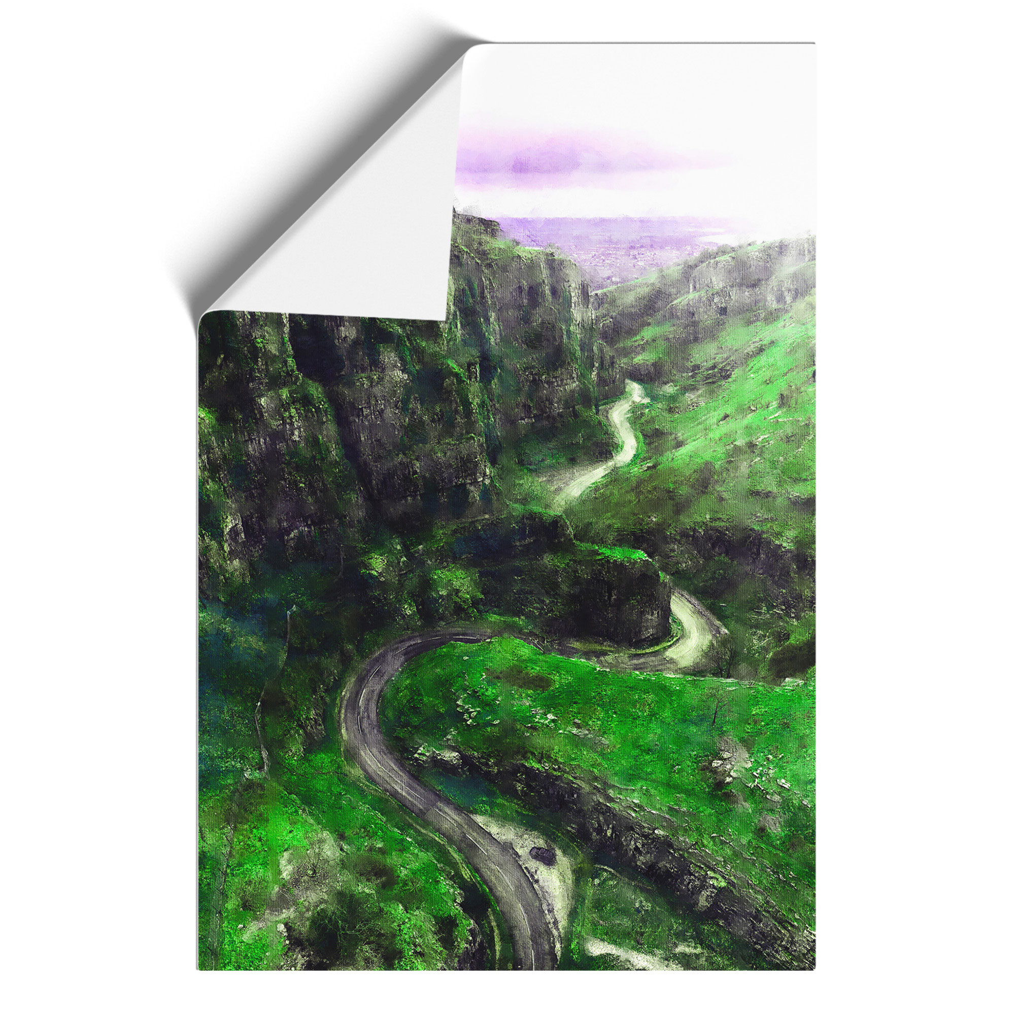 Cheddar Gorge in Somerset gerahmte Leinwand Wandkunst Malerei Poster Druck Bild - Bild 9 von 9