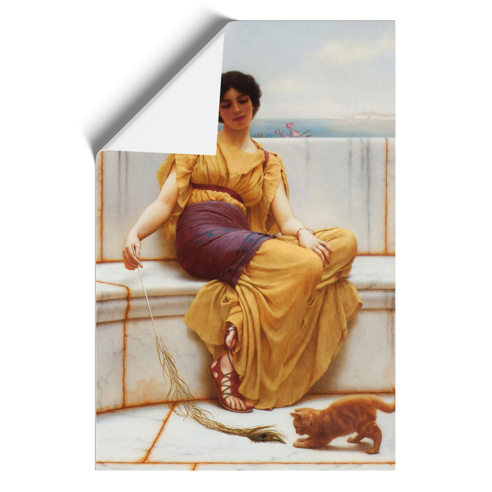 Idleness By John William Godward Wall Art Print Framed Canvas Picture ...