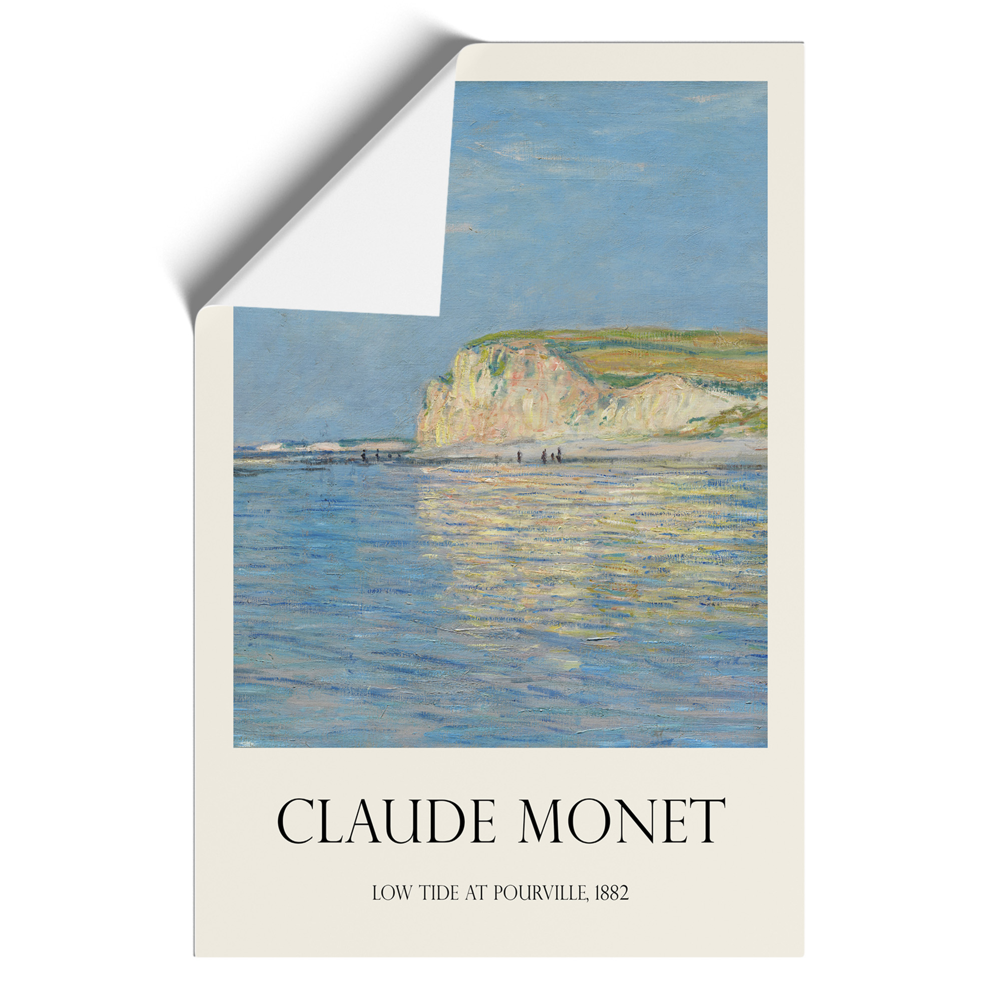 Low Tide At Pourville By Claude Monet Exhibition Framed Canvas Wall Art - Picture 9 of 9
