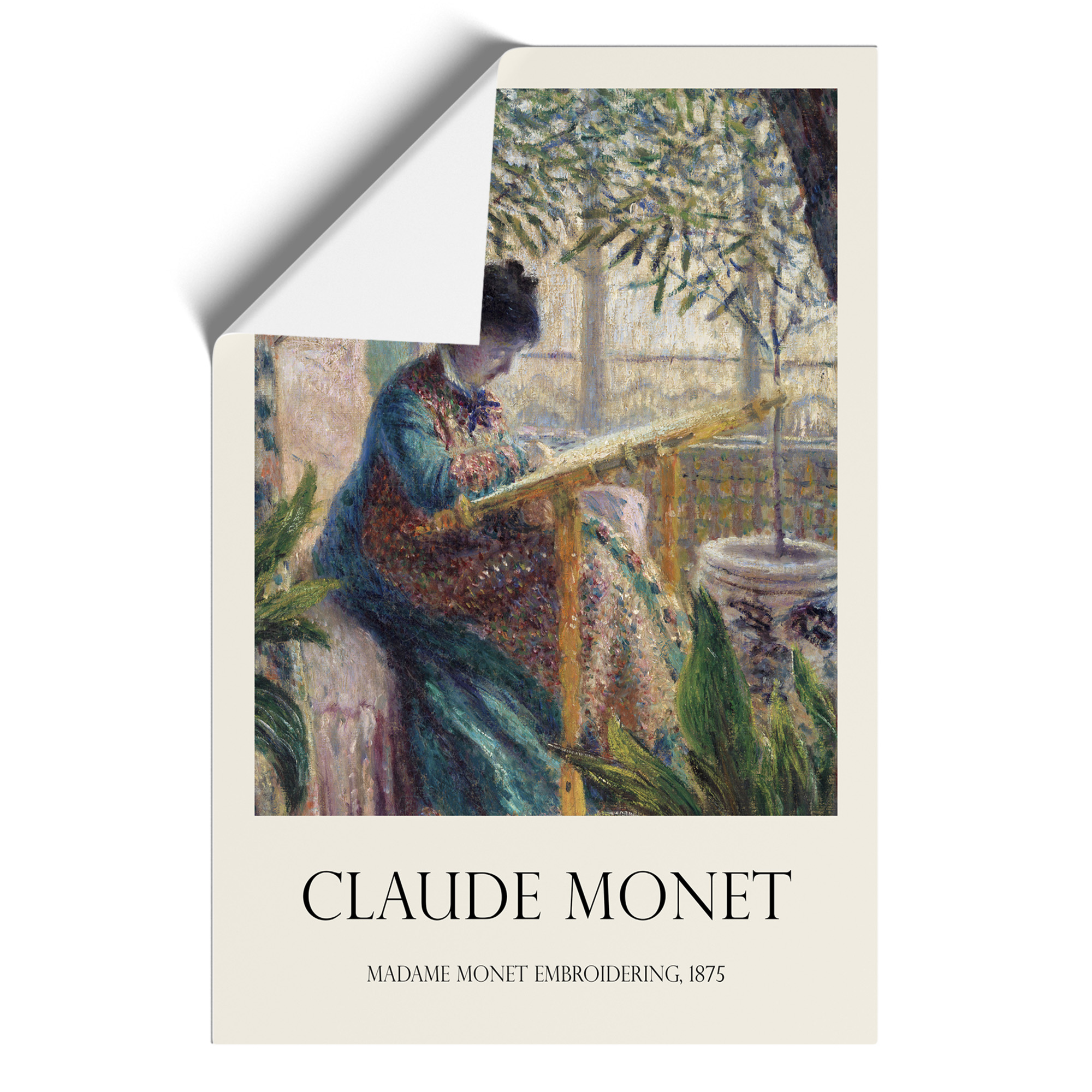 Madame Monet by Monet gerahmte Wandkunst Malerei Dekor Poster Druck Leinwandbild - Bild 9 von 9