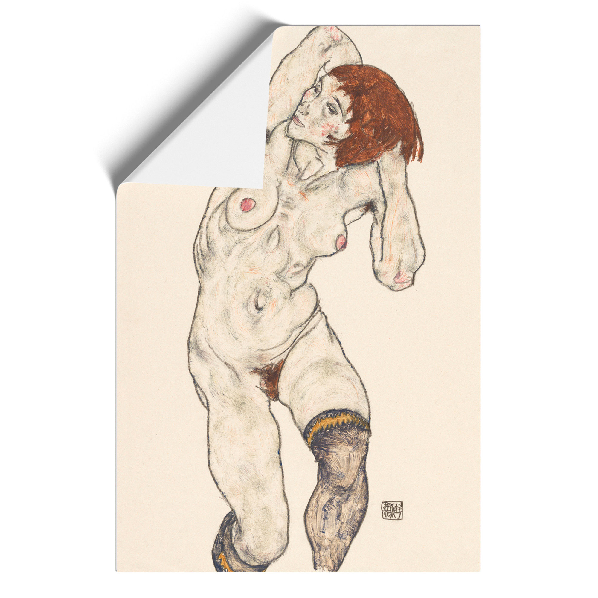 Portrait Of A Woman Vol.7 By Egon Schiele Framed Canvas Wall Art Print Picture - Picture 9 of 9