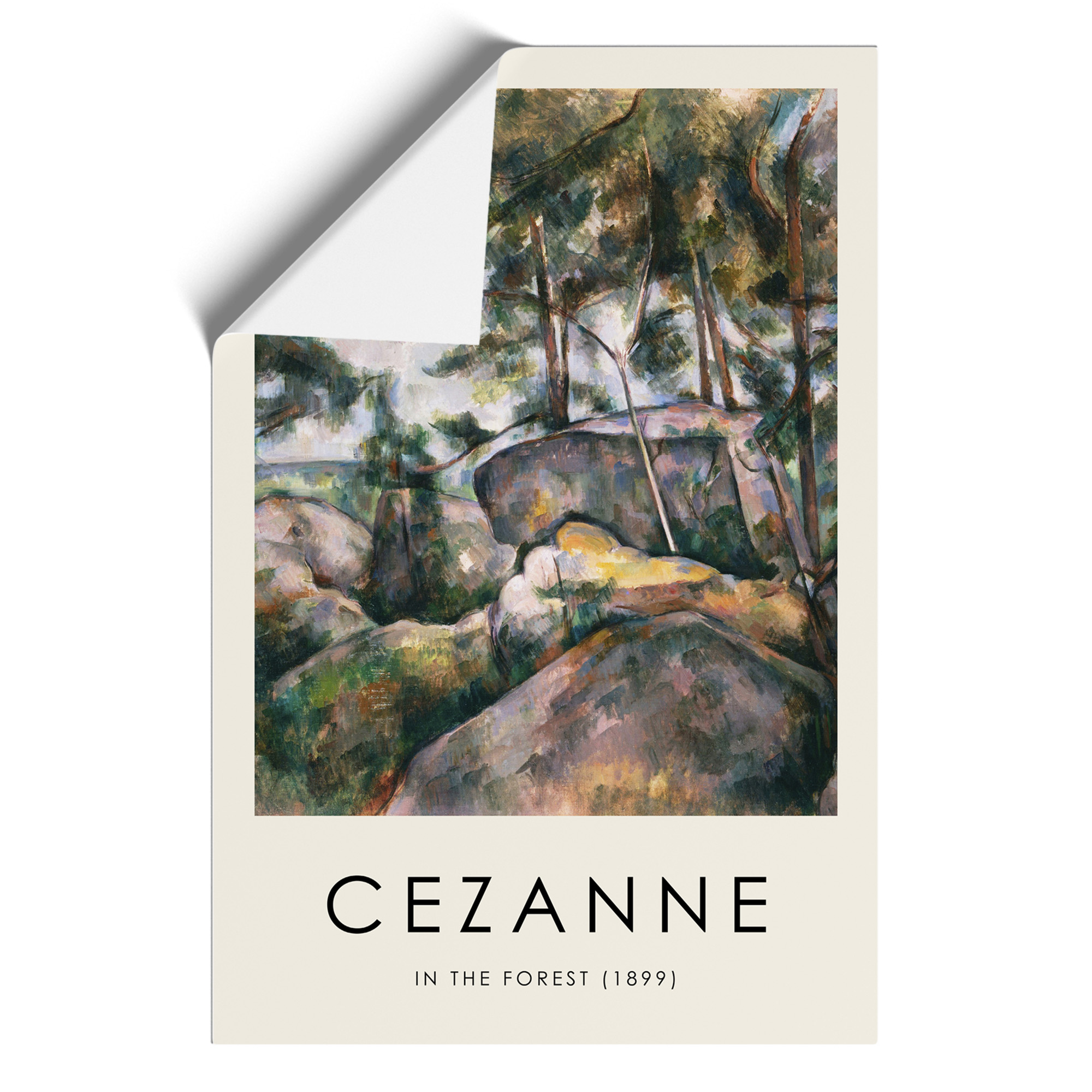 Rocks In The Forest Paul Cezanne Framed Wall Art Print Picture Ready to ...