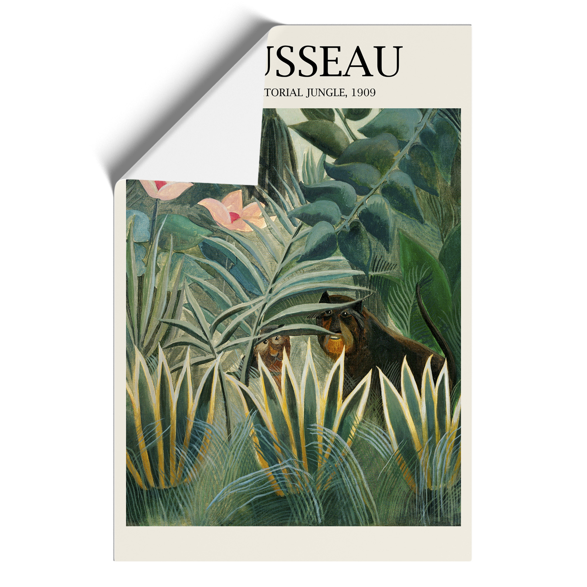 The Equatorial Jungle By Henri Rousseau Exhibition Framed Canvas Wall Art - Picture 9 of 9