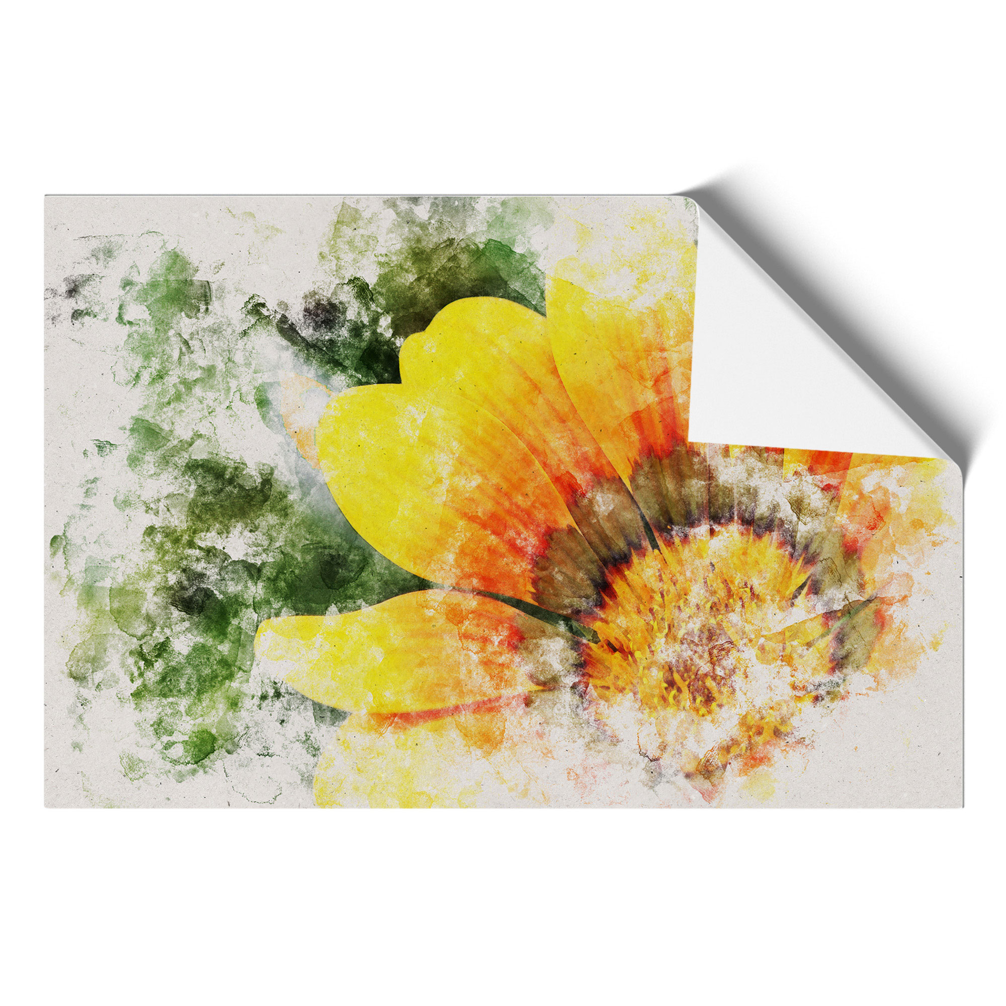 Bright Yellow Flower Wall Art Print Framed Canvas Picture Poster Decor