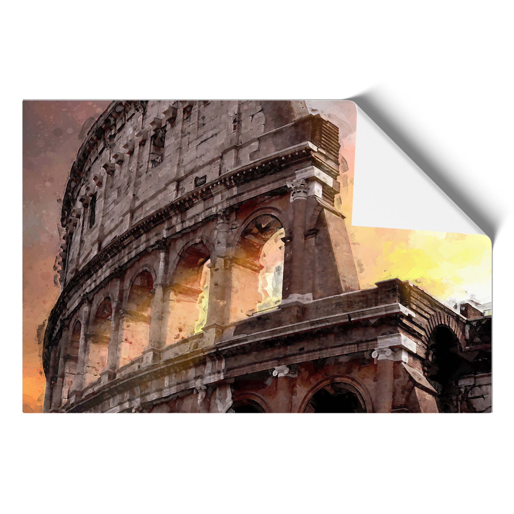 Colosseum Rome Italy in Abstract Framed Wall Art Print Home Decor ...