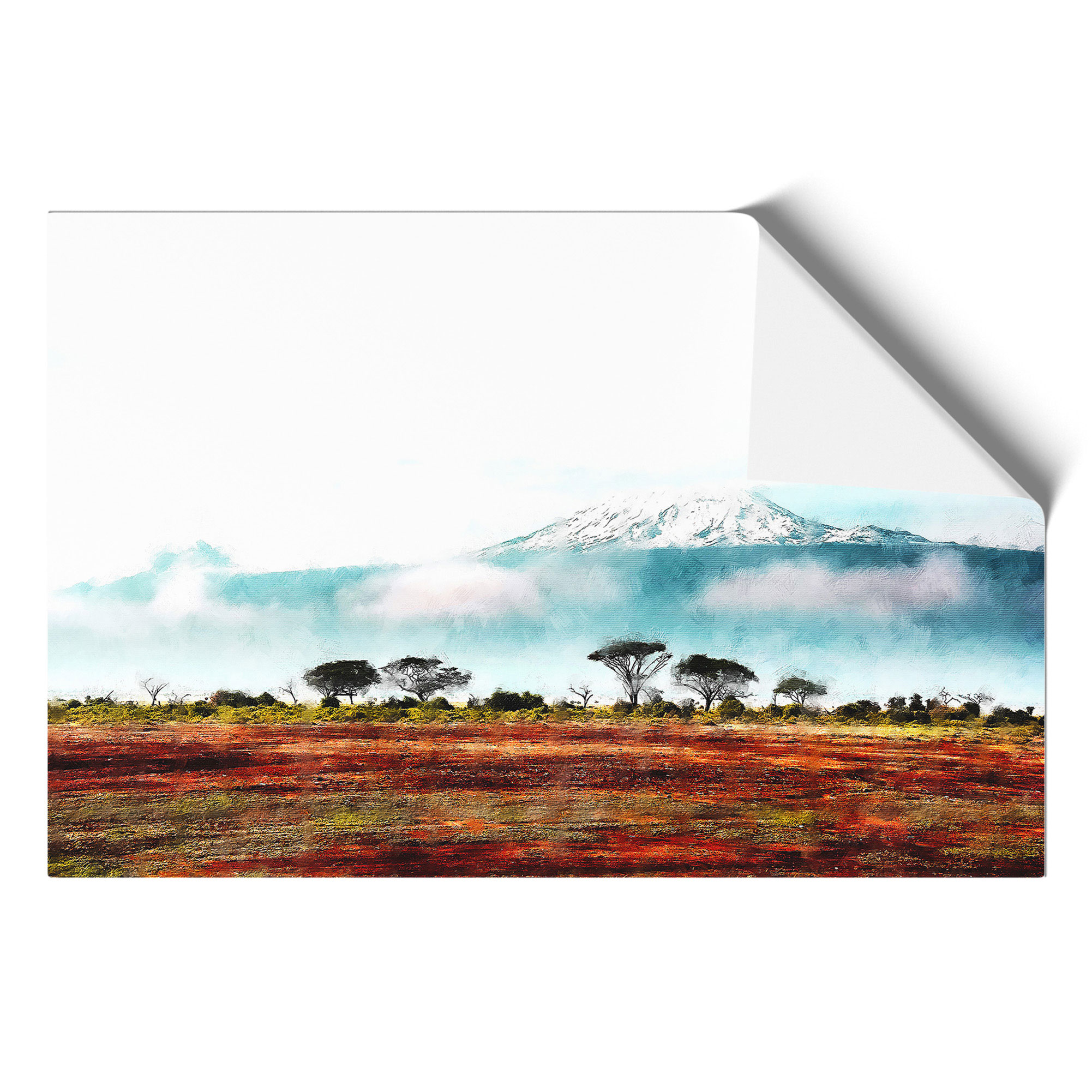 Mount Kilimanjaro In Tanzania Wall Art Print Framed Canvas Picture 