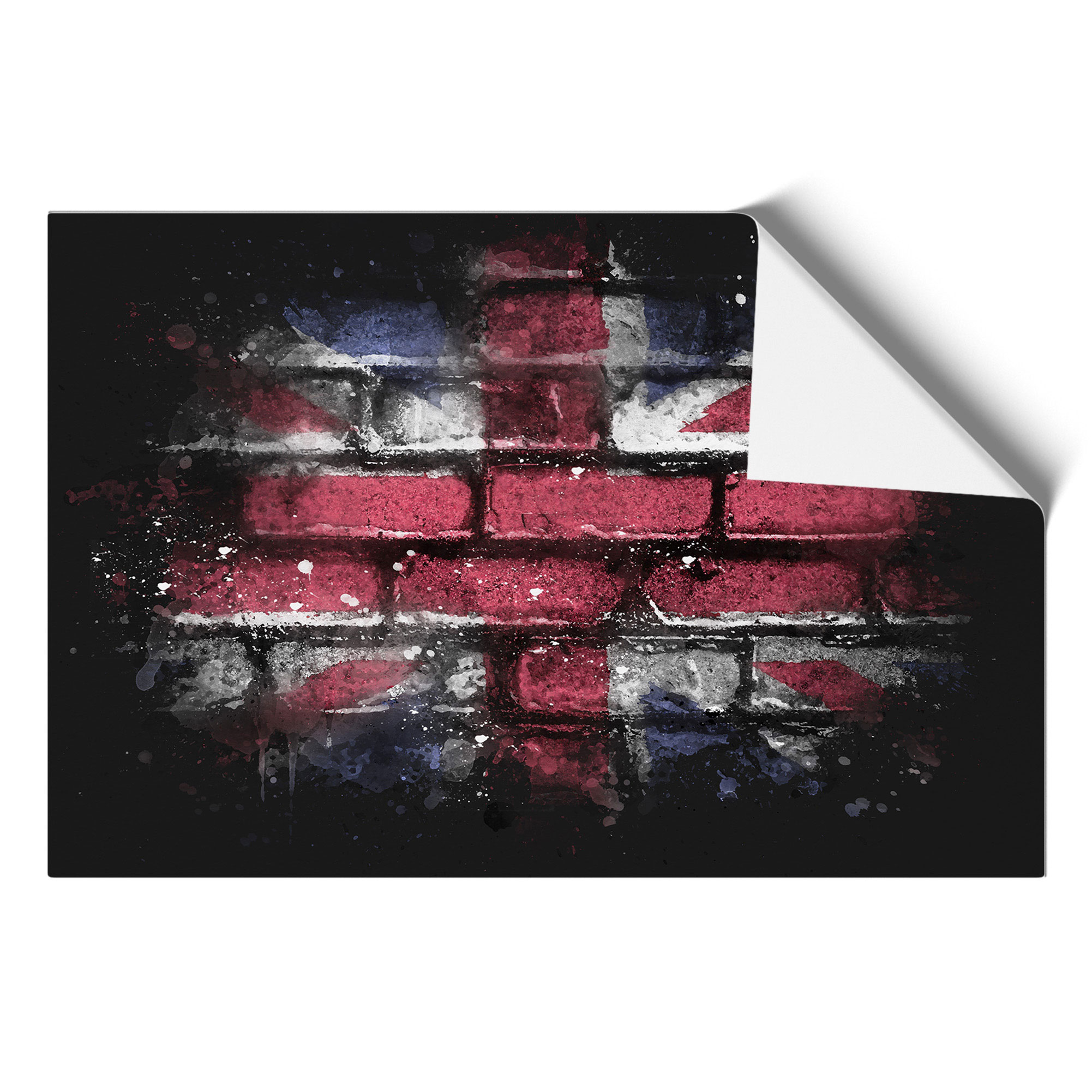 Union Jack Brick Wall Graffiti Framed Wall Art Print Home Decor Picture ...