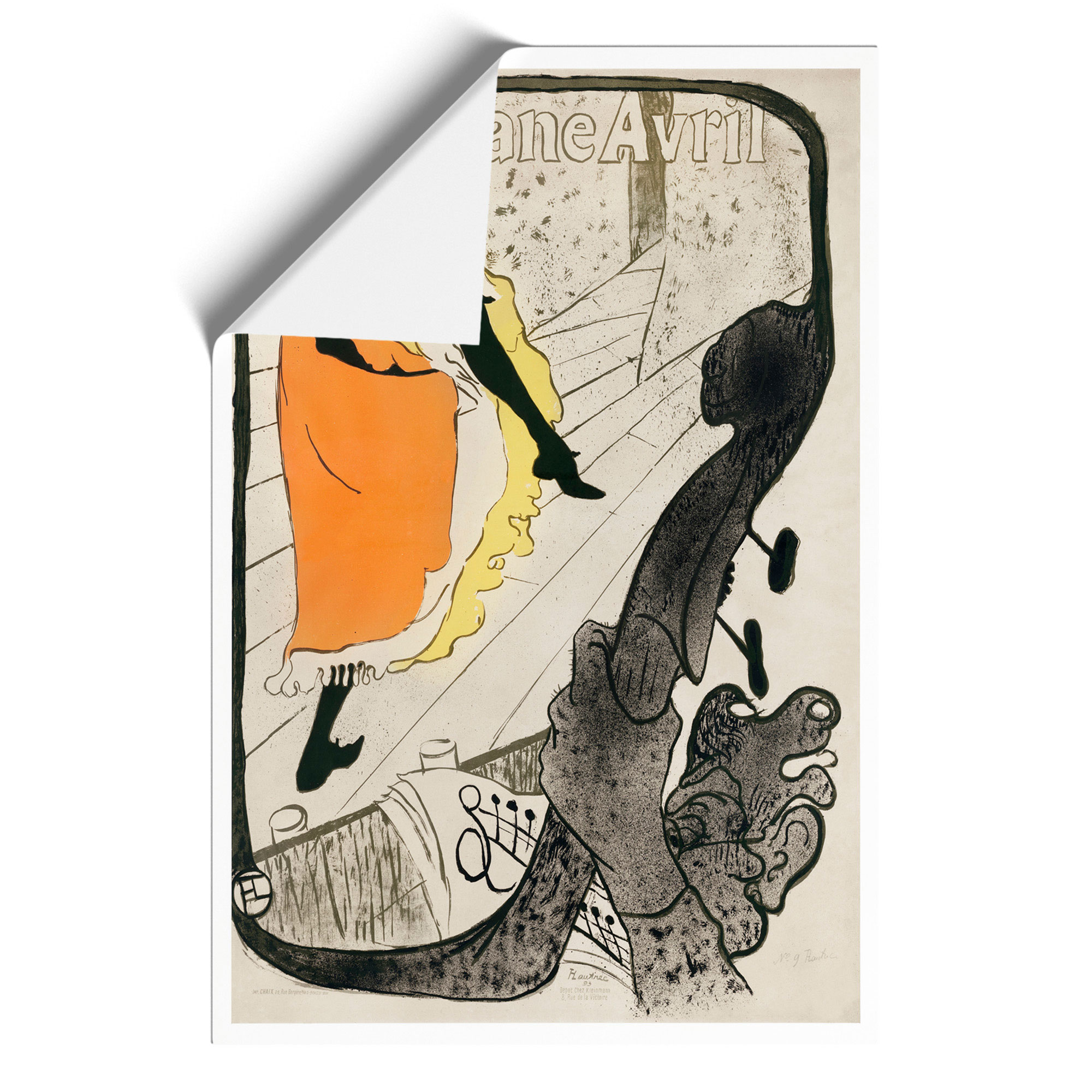 Dancer Jane Avril Henri De Toulouse-Lautrec Framed Wall Art Print