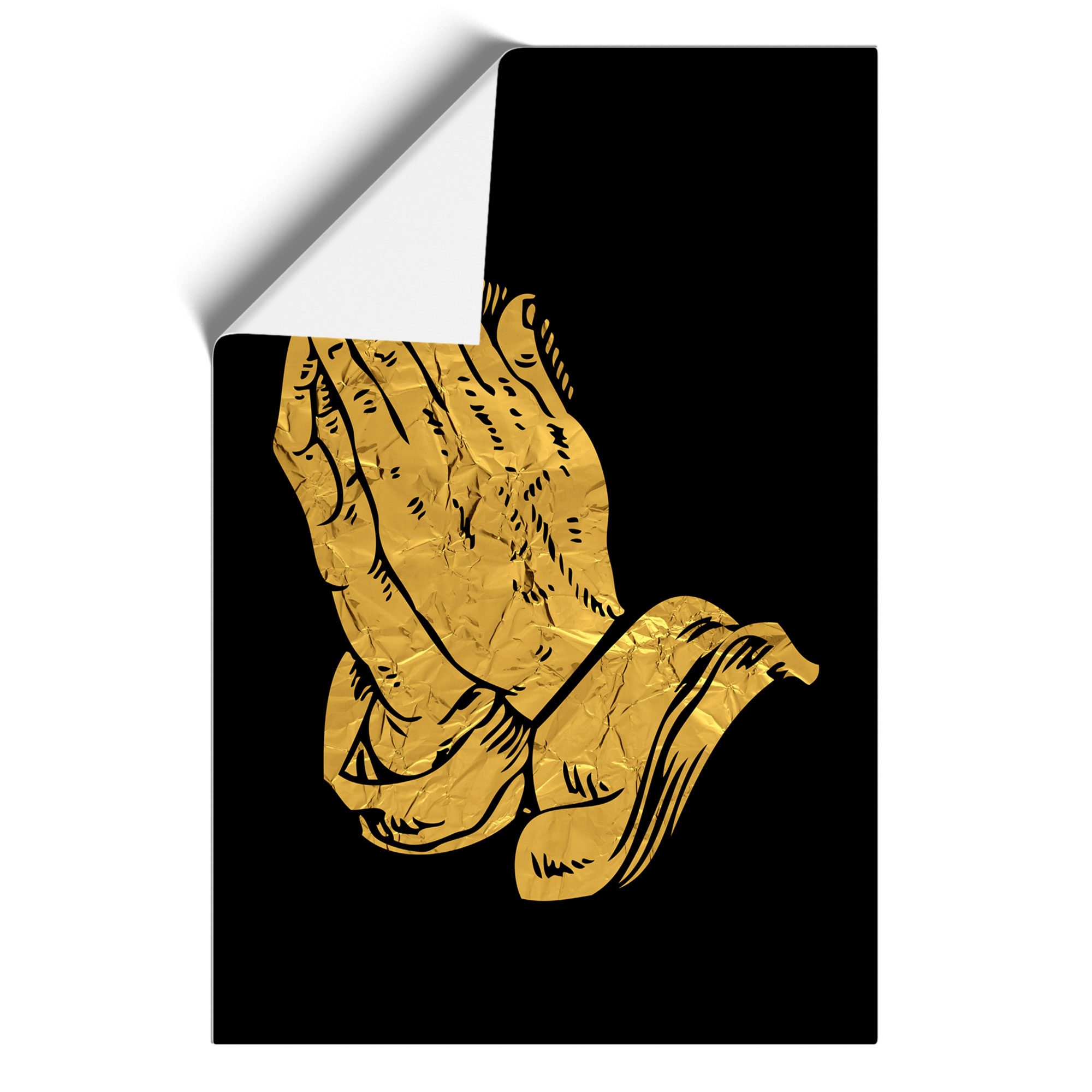 Praying Hands In Gold Framed Canvas Wall Art Print Poster Picture, Home Decor - Picture 9 of 9