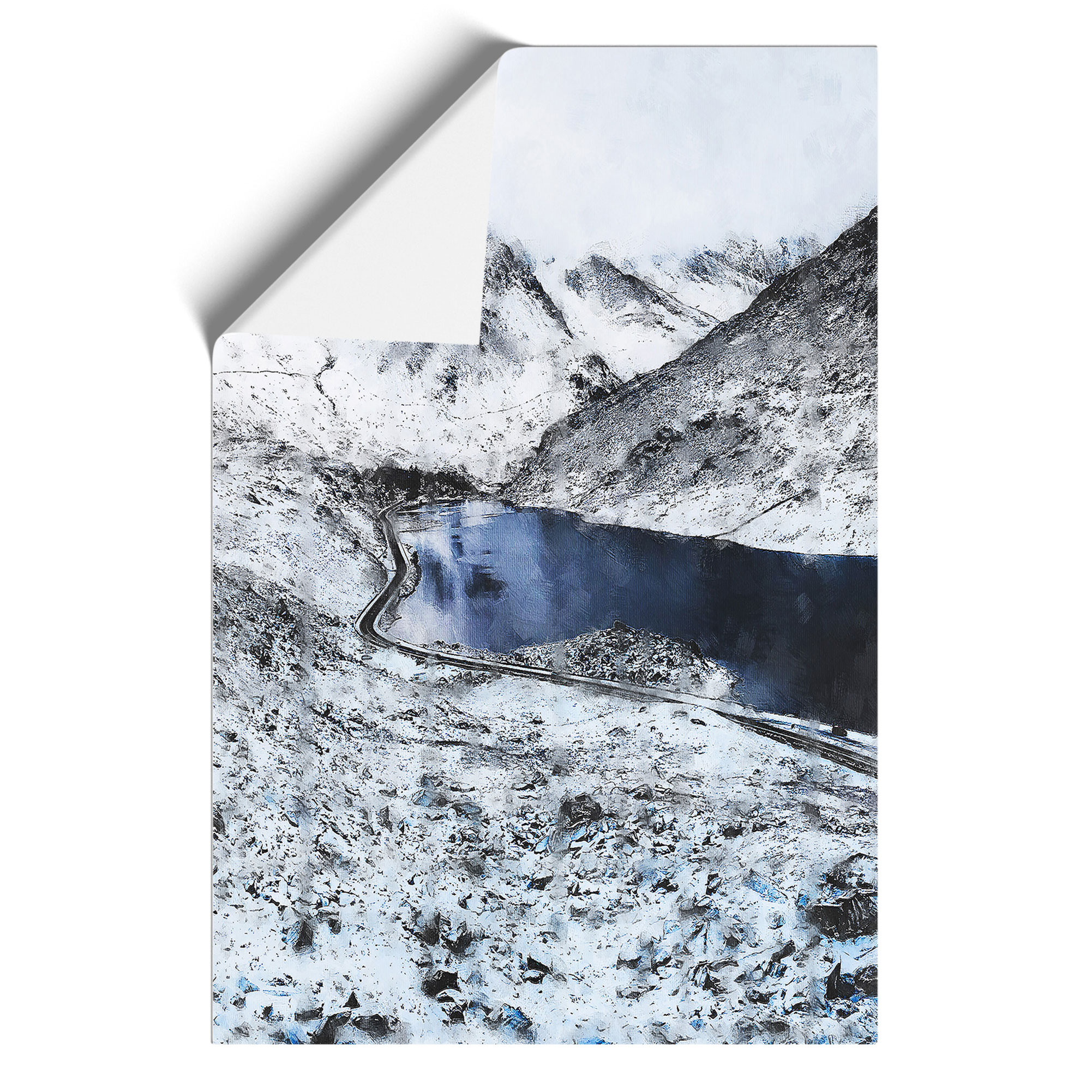 Tryfan Mountain in Snowdonia Wales Framed Canvas Wall Art Print Poster Picture - Foto 9 di 9