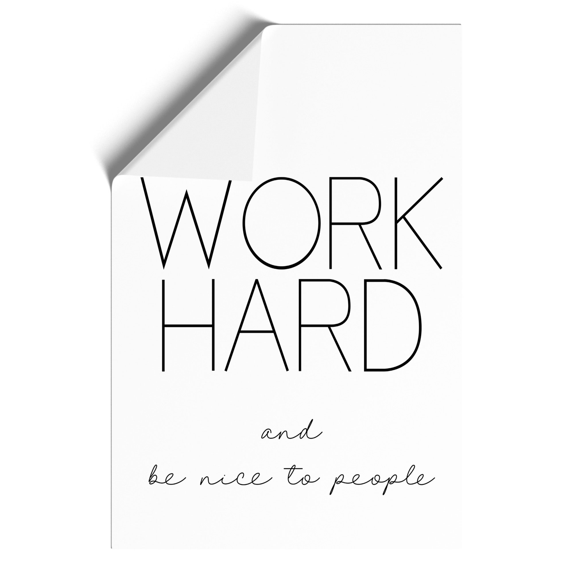 Work Hard Typography Wall Art Print Framed Canvas Picture Poster Decor - Picture 9 of 9