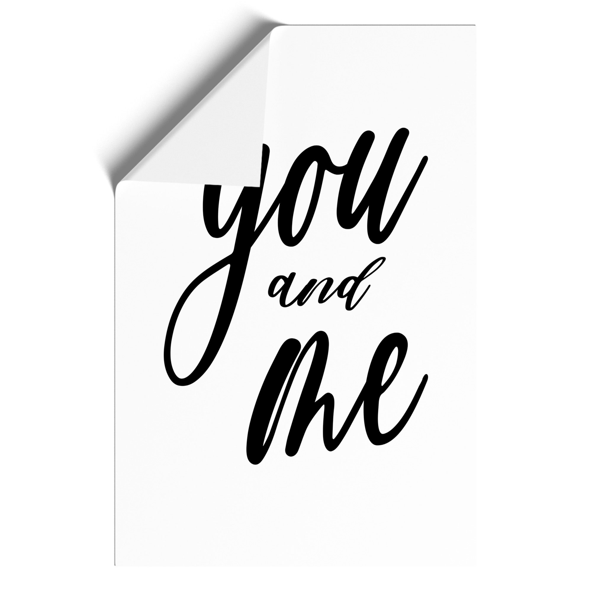 You And Me Typography Wall Art Print Framed Canvas Picture Poster Decor - Picture 9 of 9