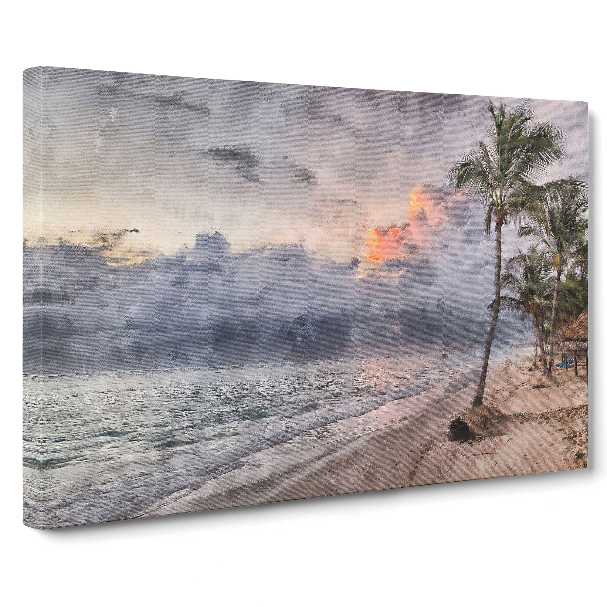 Dominican Republic Beach Painting Canvas Print Wall Art Picture | eBay