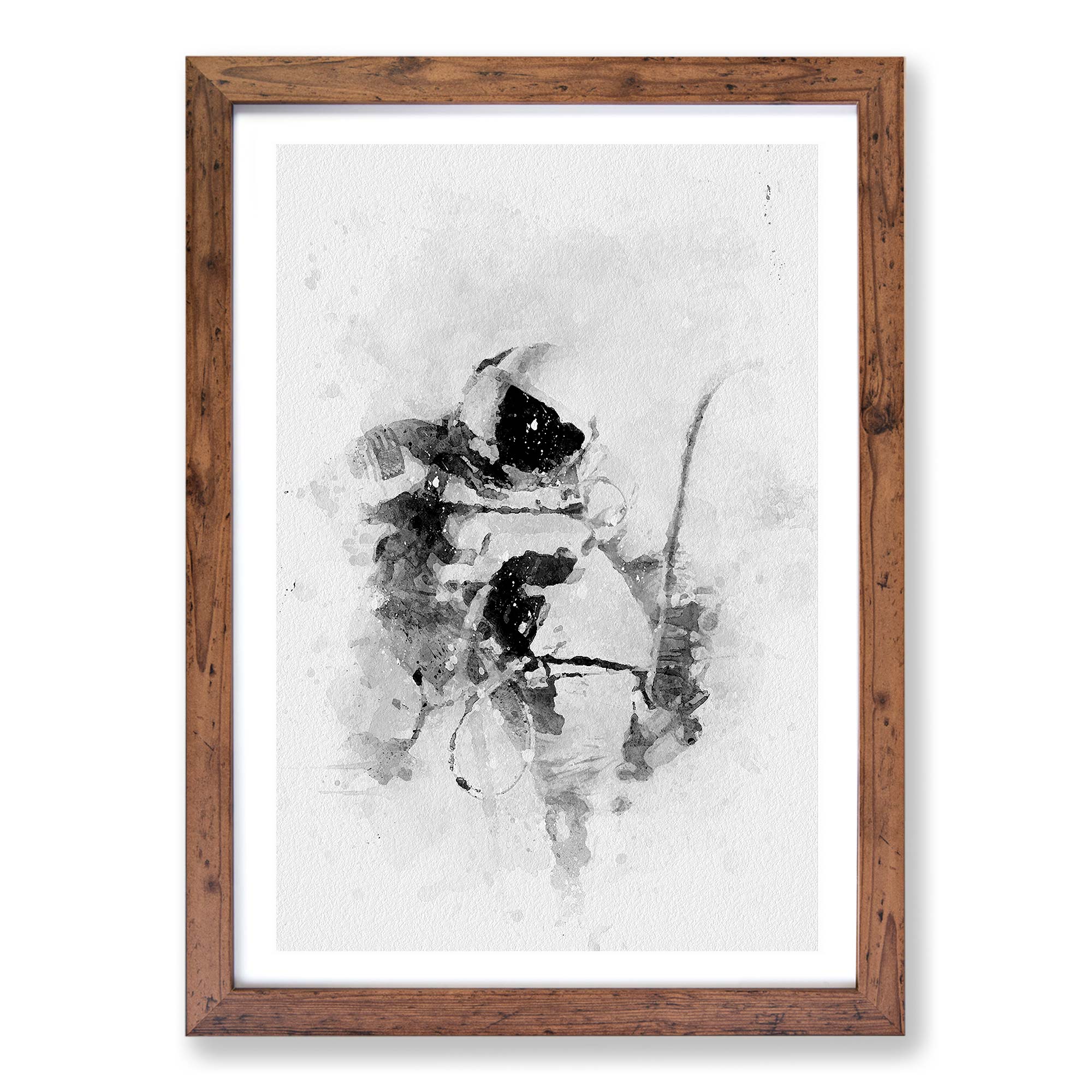 Astronaut in Space in Abstract Wall Art Framed Picture Print | eBay