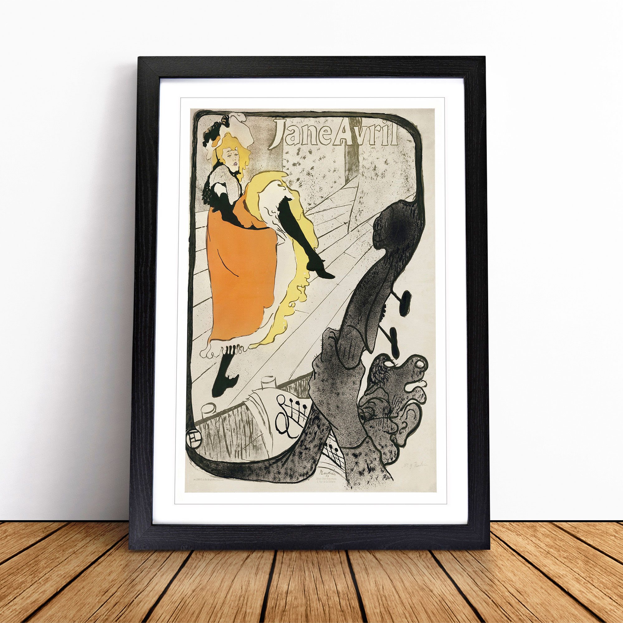 Dancer Jane Avril Henri De Toulouse-Lautrec Framed Wall Art Print