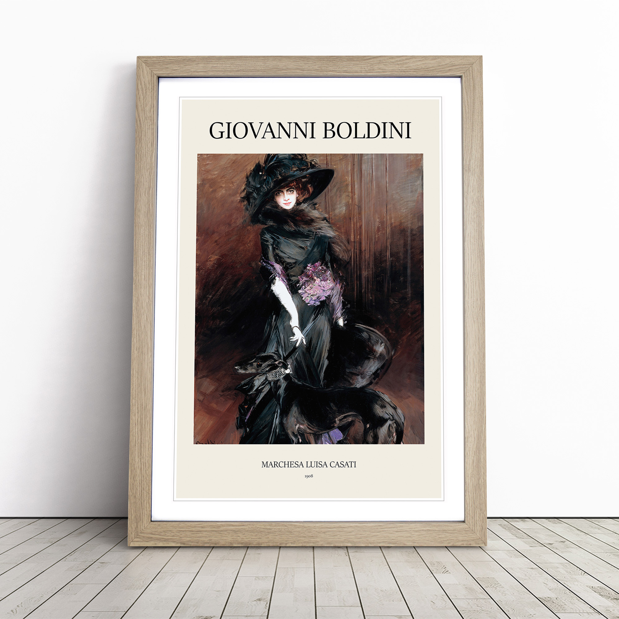 Marchesa Casati With A Greyhound By Giovanni Boldini Wall Art Print