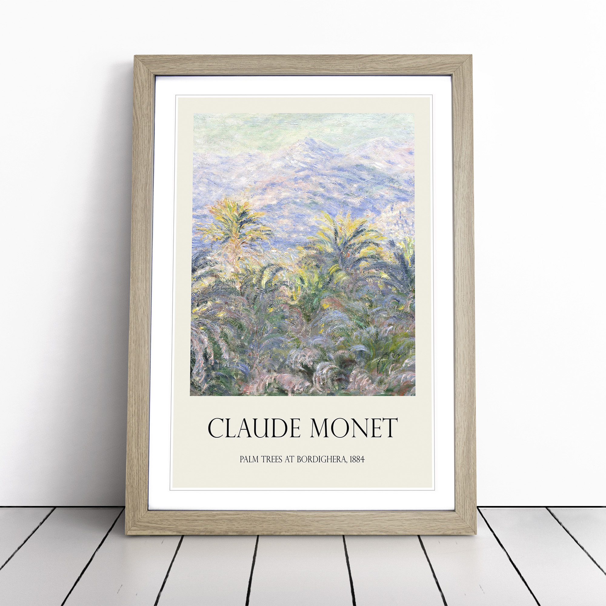 Palm Trees At Bordighera Print By Claude Monet Framed Wall Art Print ...