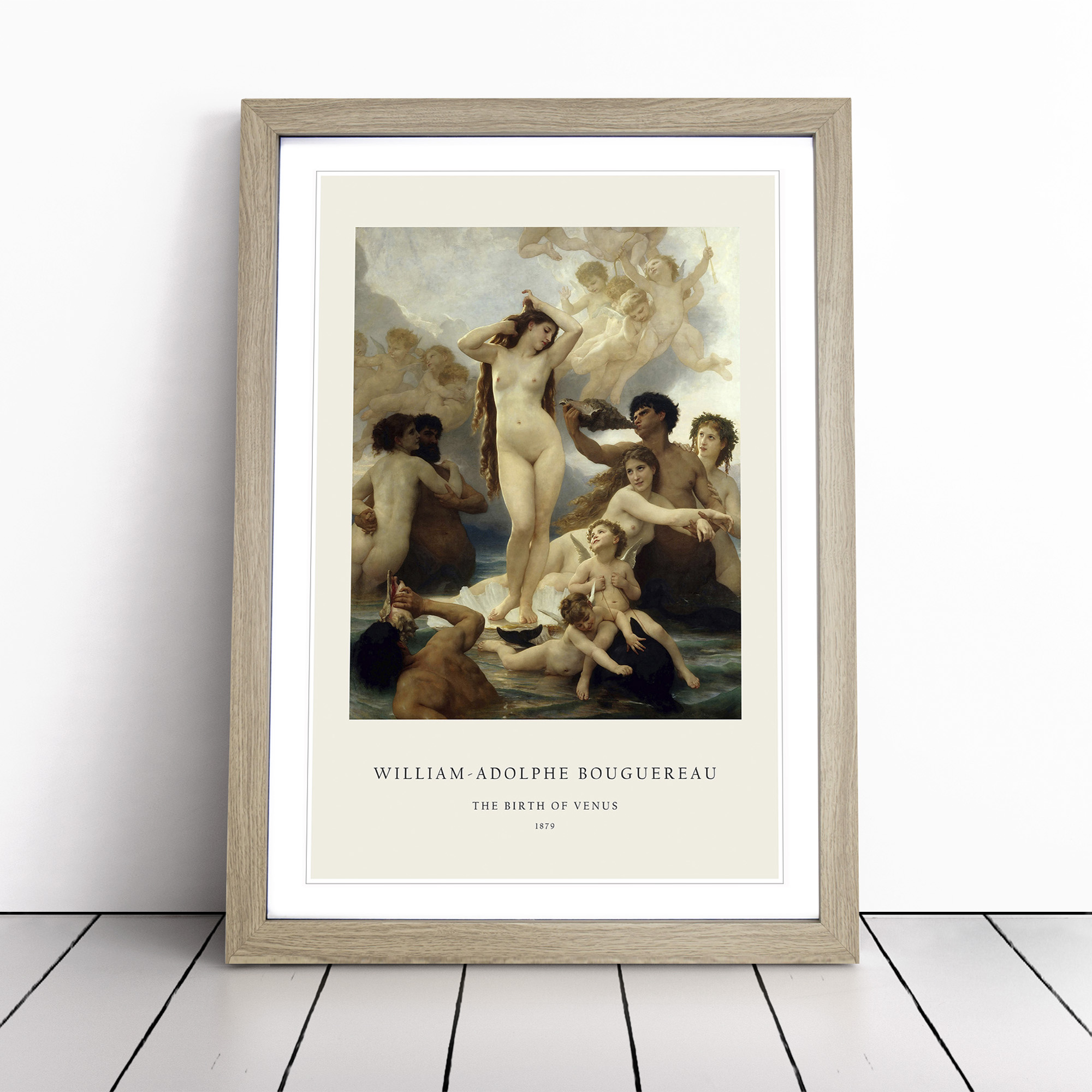 Die Geburt der Venus William-Adolphe Bouguereau Ausstellung gerahmter Wandkunstdruck - Bild 7 von 9