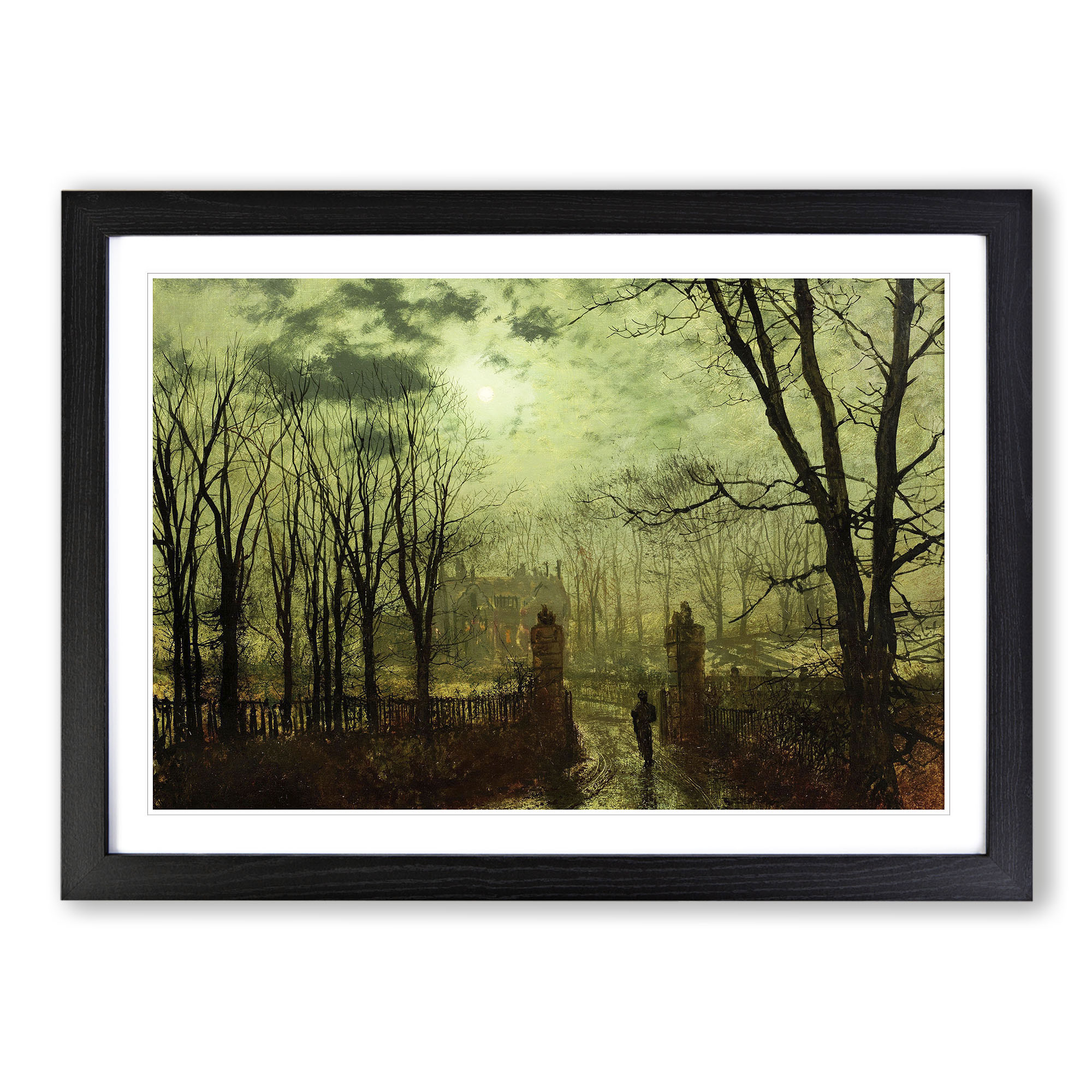 At The Park Gate By John Atkinson Grimshaw Wall Art Print Framed