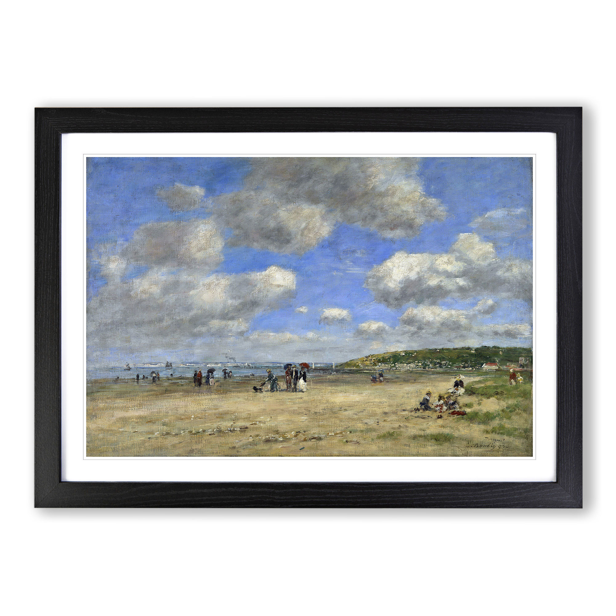 Beach At Trouville Vol.4 By Eugene Boudin Wall Art Print Framed Picture Poster - Picture 6 of 9