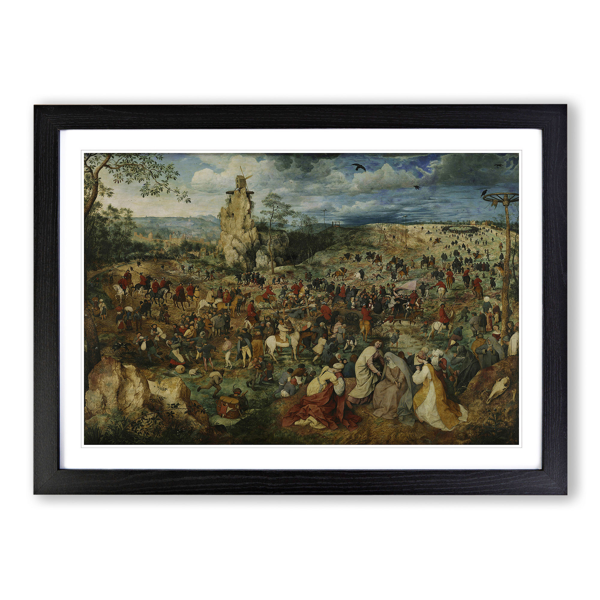 Christus trägt das Kreuz von Pieter Bruegel dem Älteren Wandbilddruck gerahmt - Bild 6 von 9