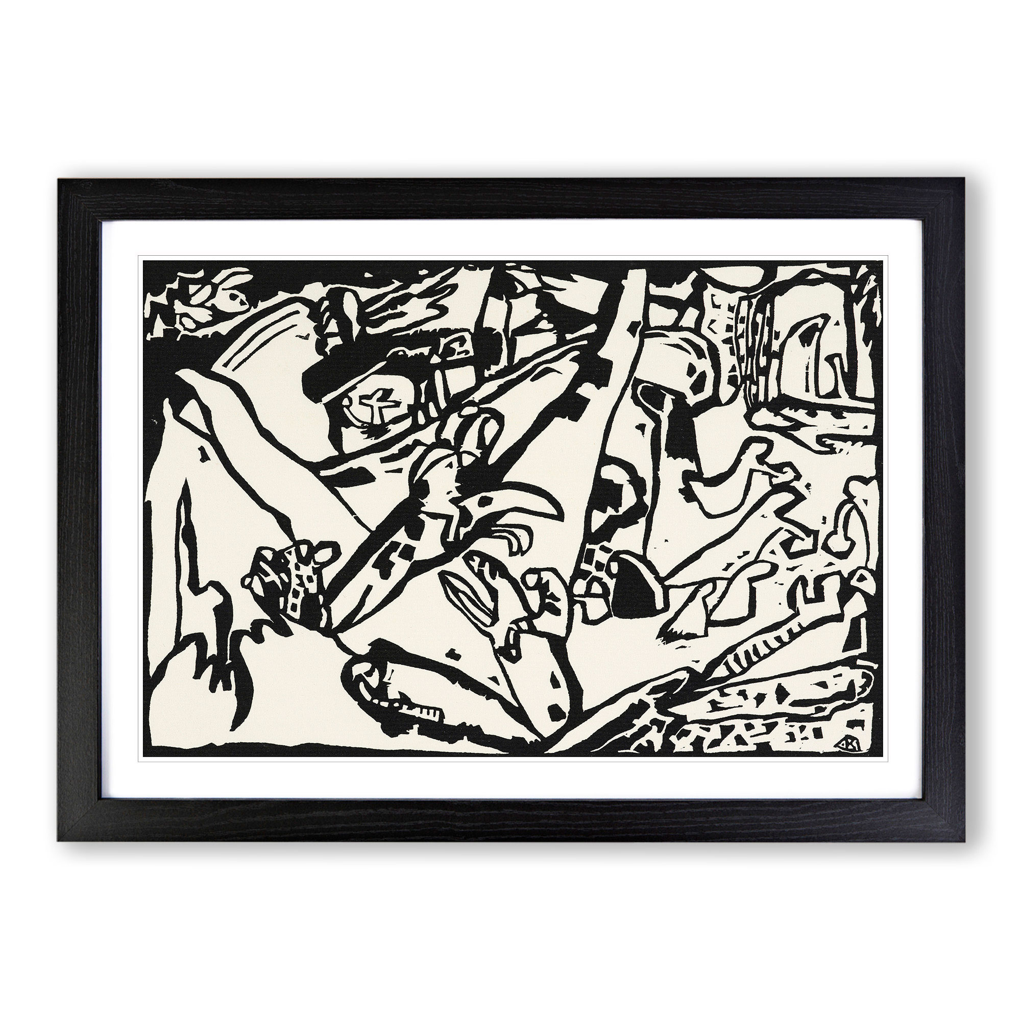 Póster enmarcado con impresión de arte de pared Composición Vol.2 de Wassily Kandinsky - Imagen 6 de 9