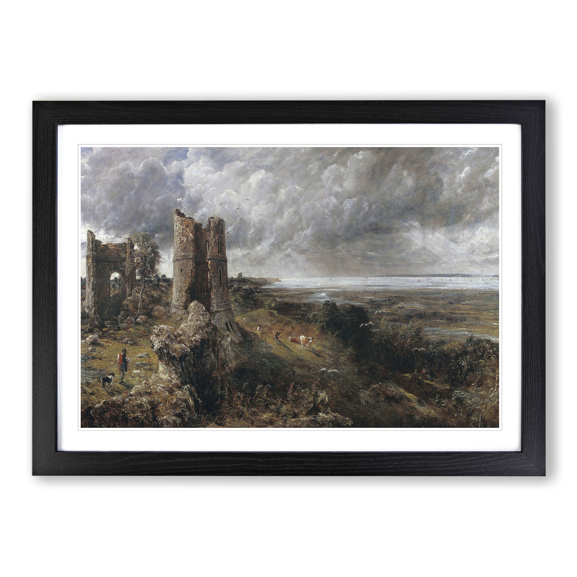 Hadleigh Castle John Constable gerahmter Wandkunstdruck Wohndeko fertig zum Aufhängen