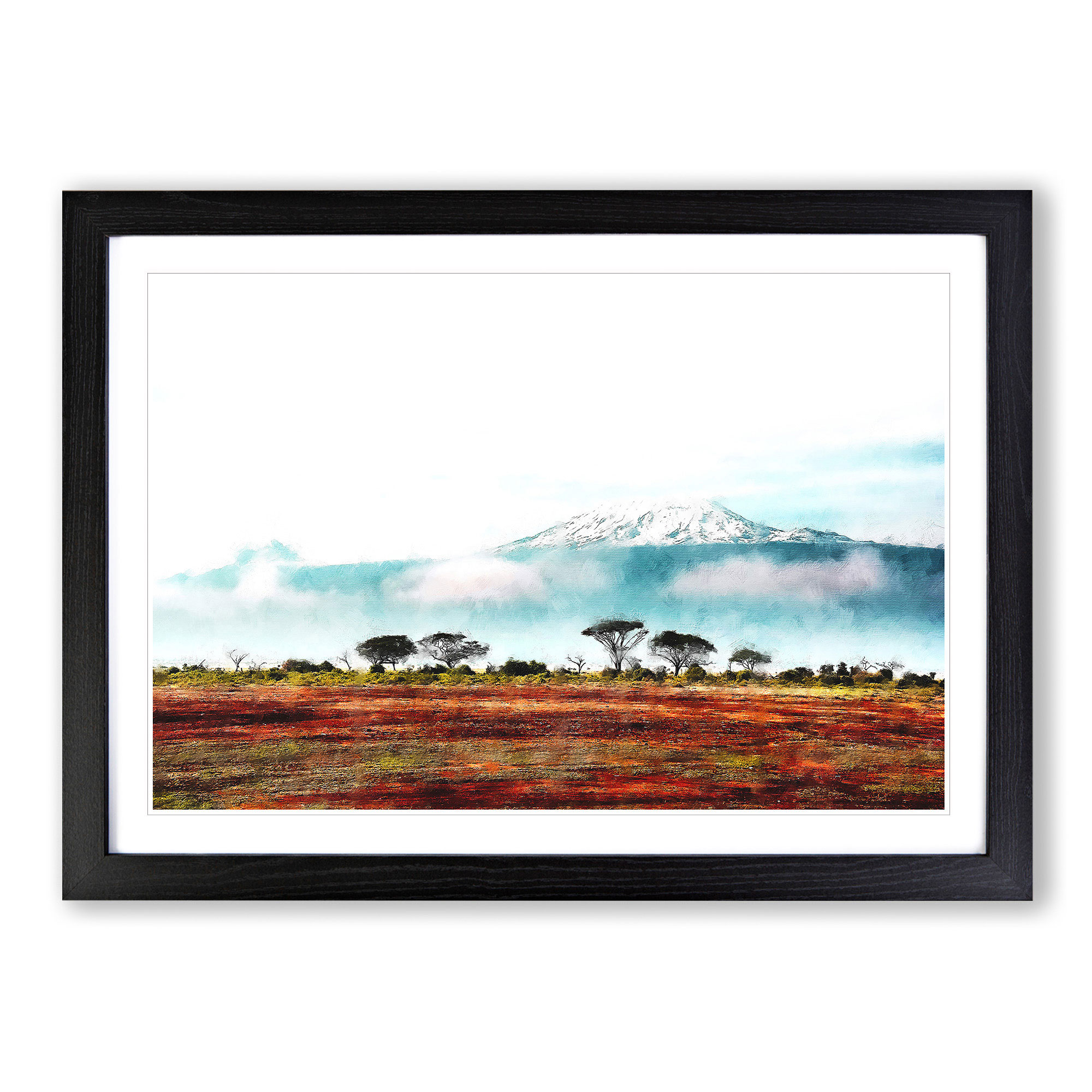 Mount Kilimanjaro In Tanzania Wall Art Print Framed Canvas Picture ...