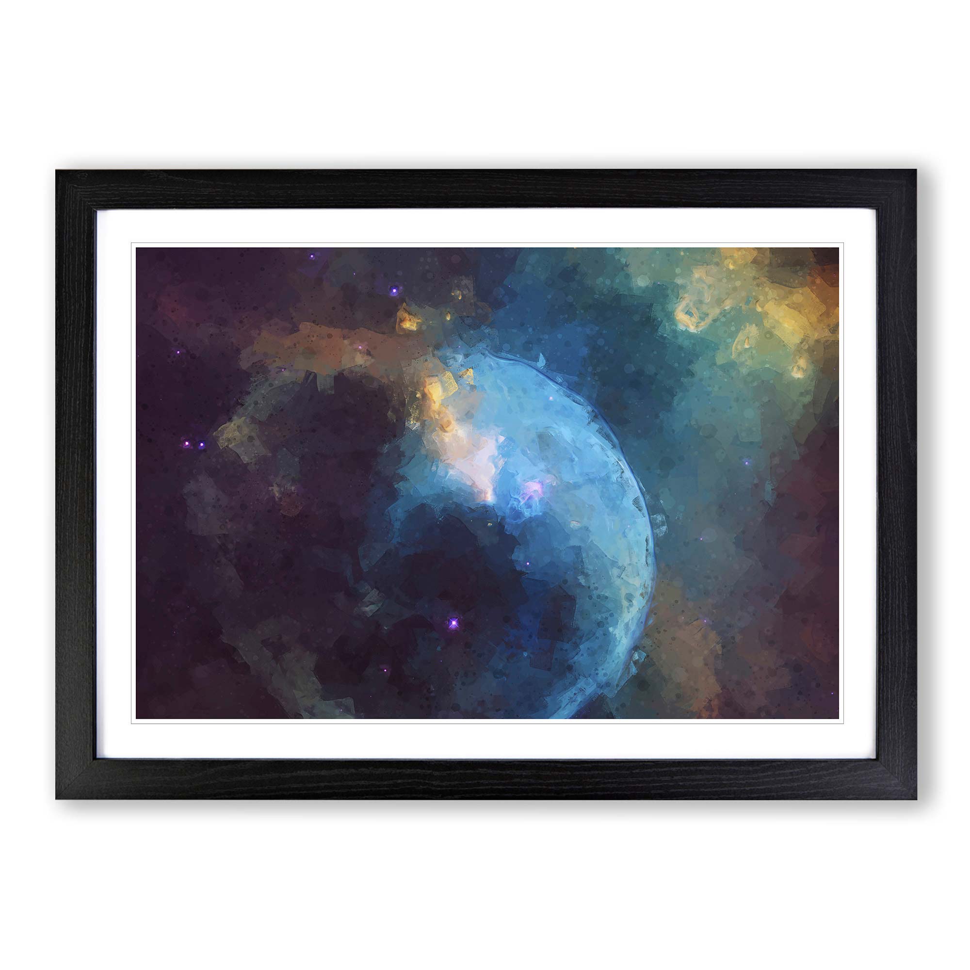 Out of Space Vol.44 in abstrakter gerahmter Leinwand Wandbild Kunstdruck Poster Bild - Bild 6 von 9