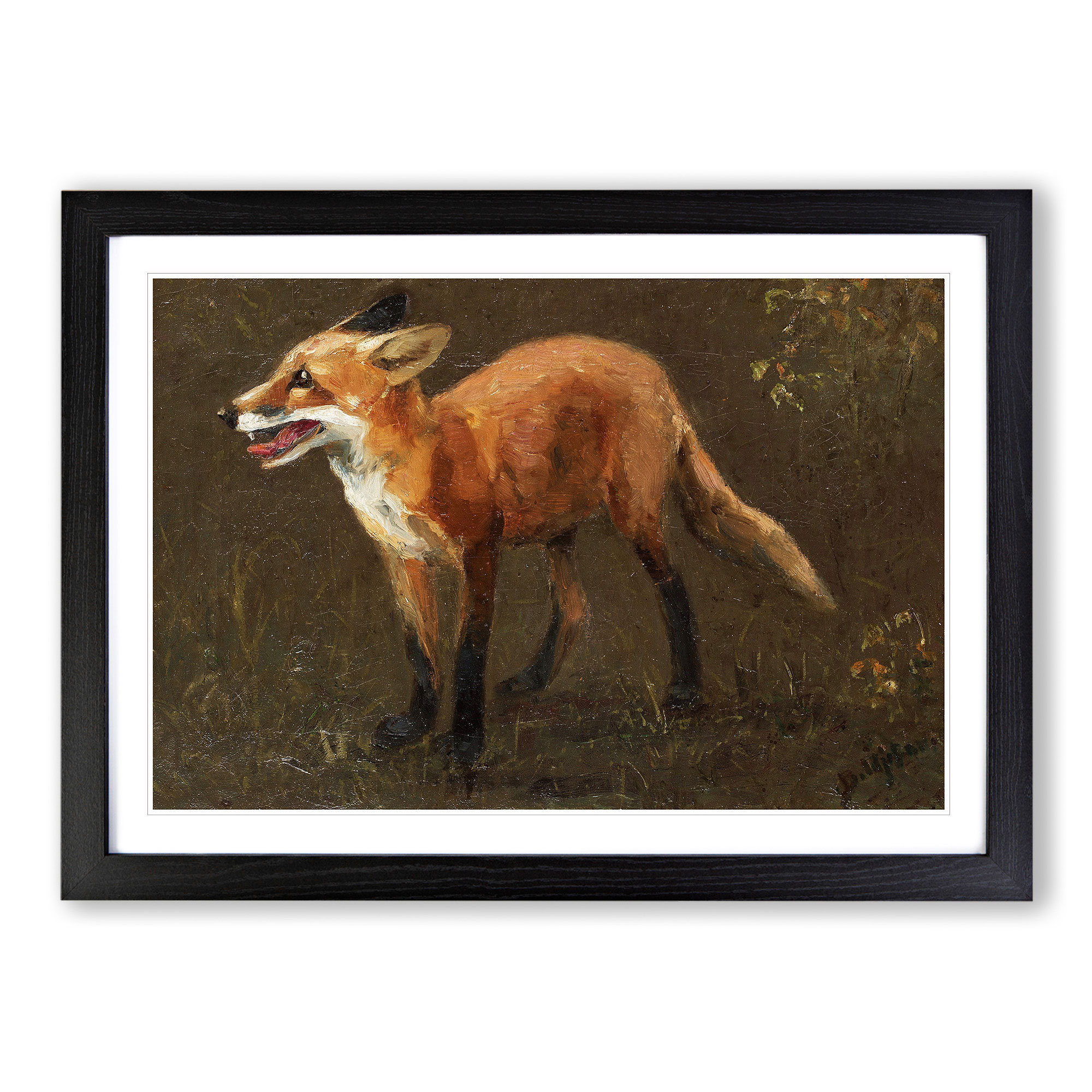 Red Fox By Bruno Liljefors Wall Art Print Framed Canvas Picture Poster Decor - Picture 6 of 9