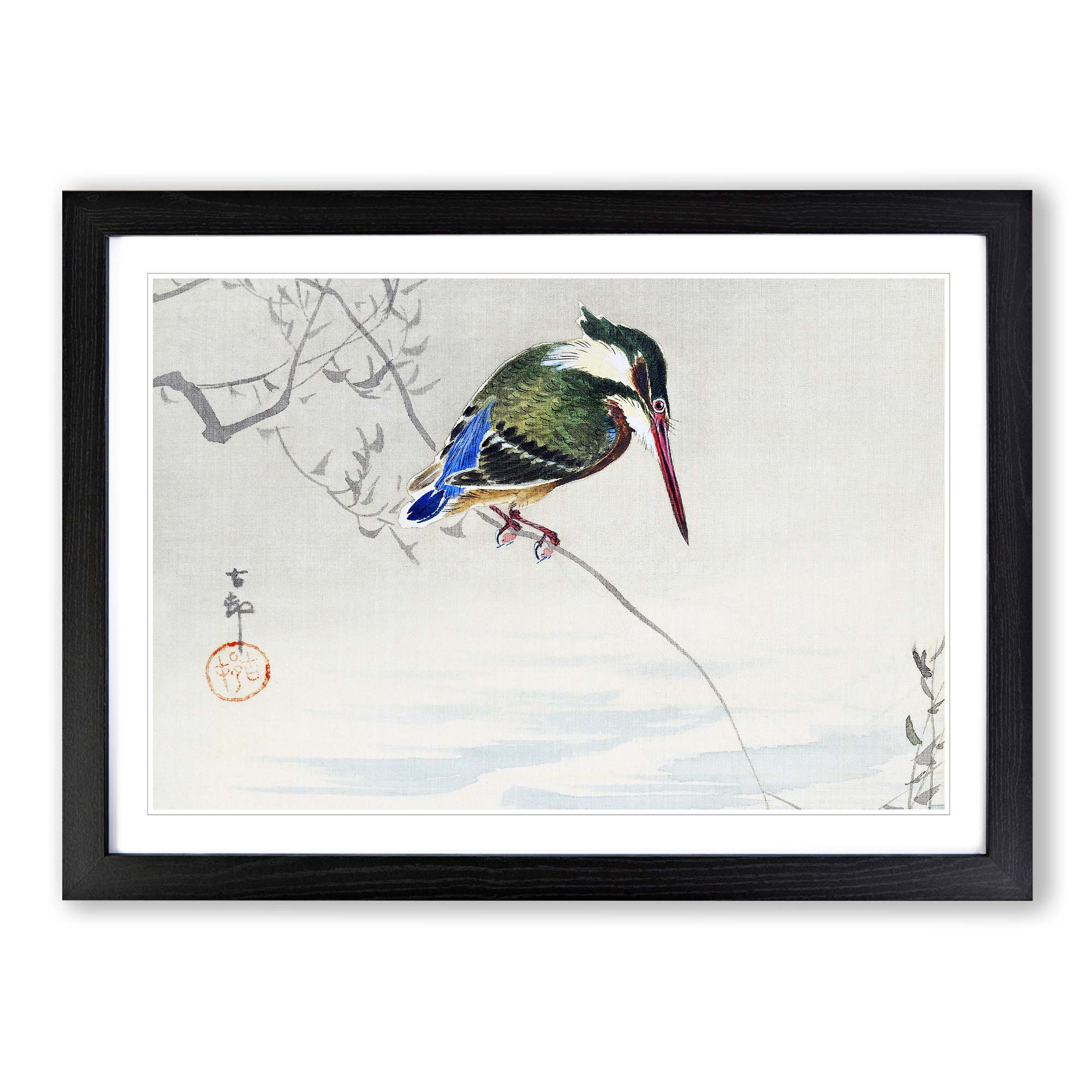 Cuadro póster impresión arte pared lienzo enmarcado martín pescador, decoración del hogar - Imagen 6 de 9
