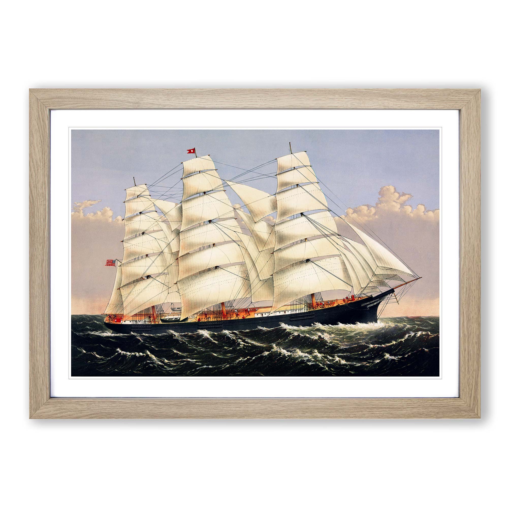 Cuadro póster impresión arte pared lienzo enmarcado barco cortapelos, decoración del hogar - Imagen 7 de 9