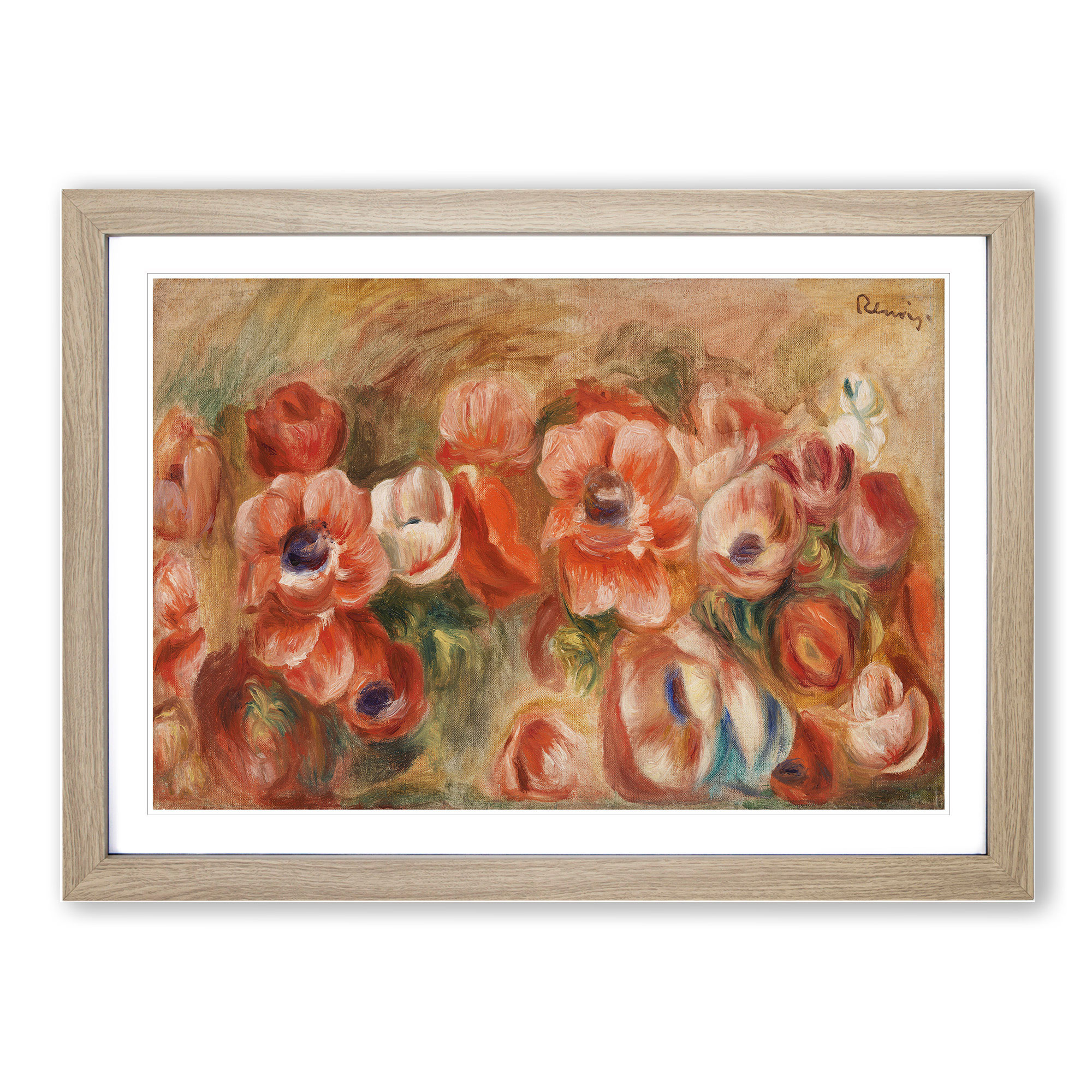 Anemones By Pierre-Auguste Renoir Wall Art Print Framed Canvas Picture Poster - Picture 7 of 9