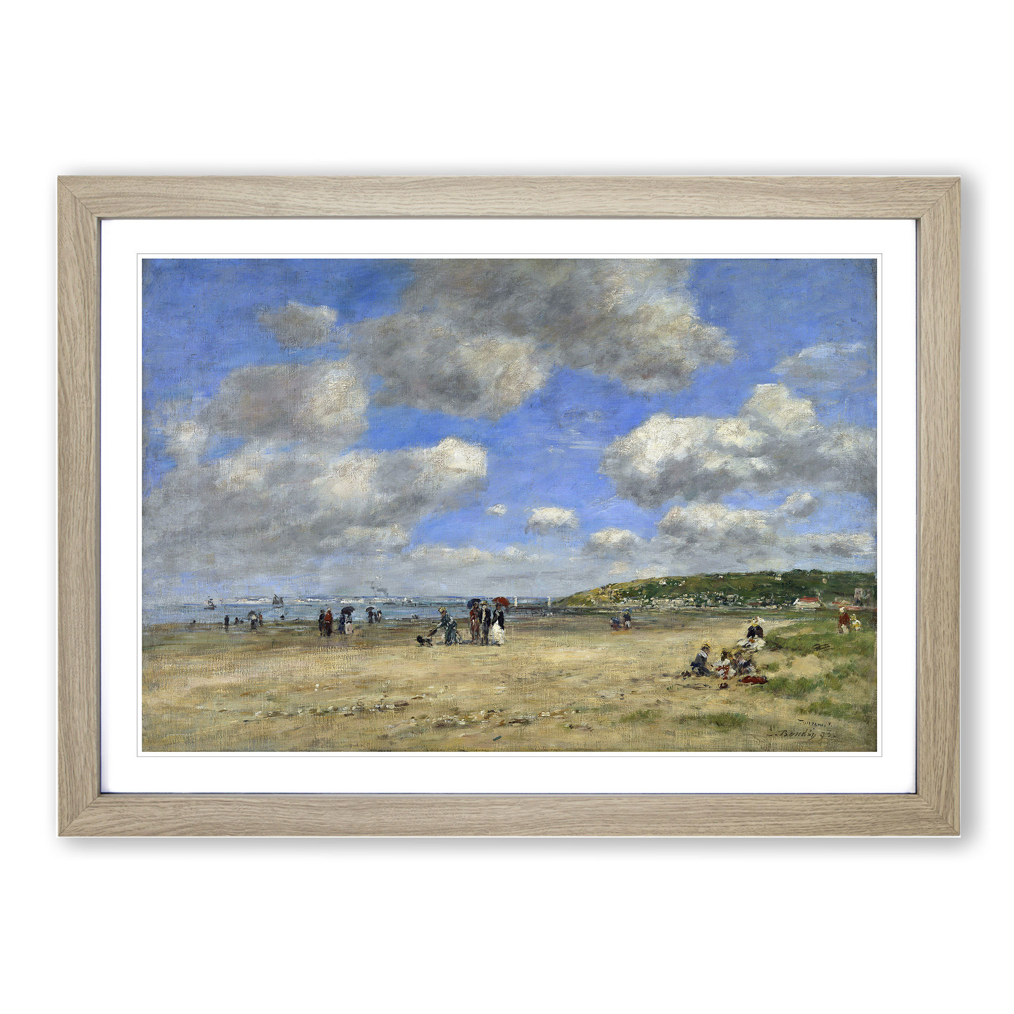 Beach At Trouville Vol.4 By Eugene Boudin Wall Art Print Framed Picture Poster - Picture 7 of 9