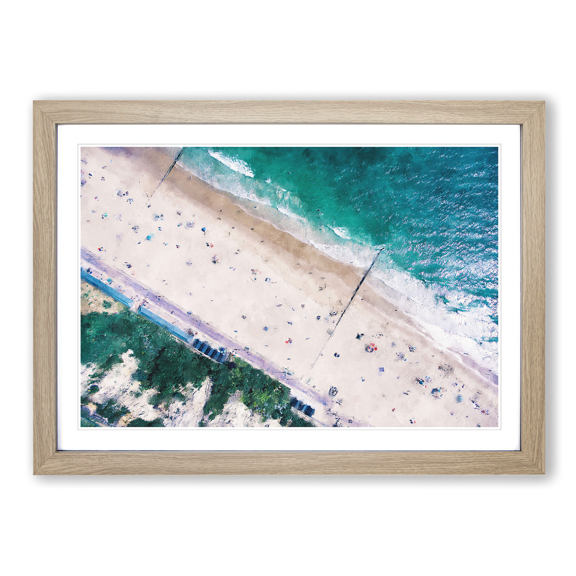 framed beach prints