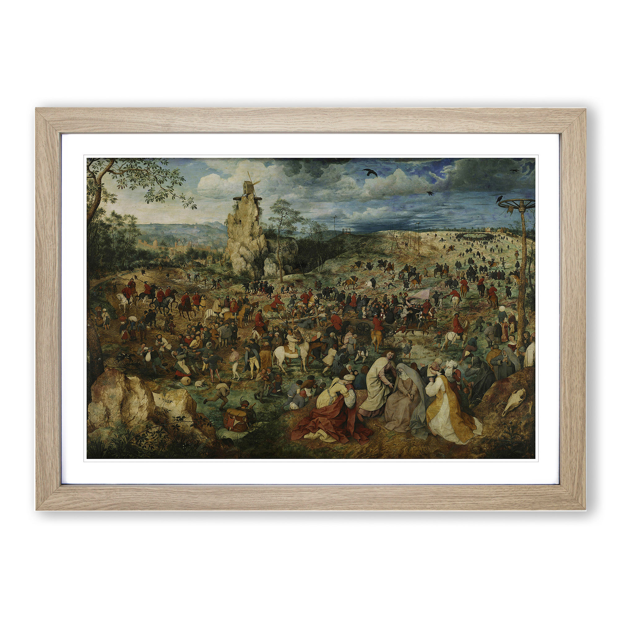 Christus trägt das Kreuz von Pieter Bruegel dem Älteren Wandbilddruck gerahmt - Bild 7 von 9