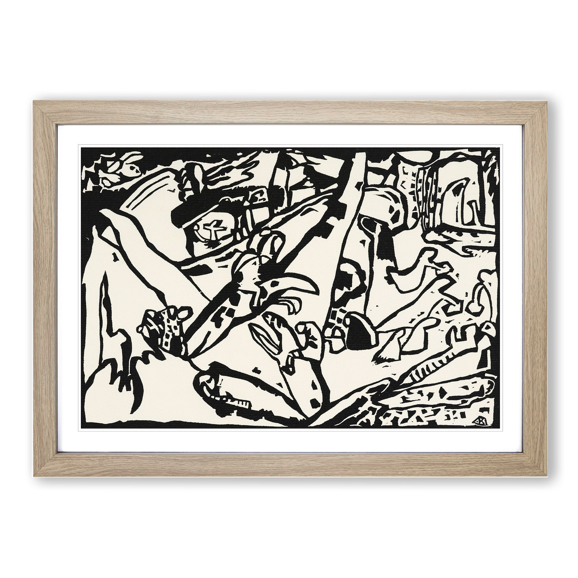Póster enmarcado con impresión de arte de pared Composición Vol.2 de Wassily Kandinsky - Imagen 7 de 9