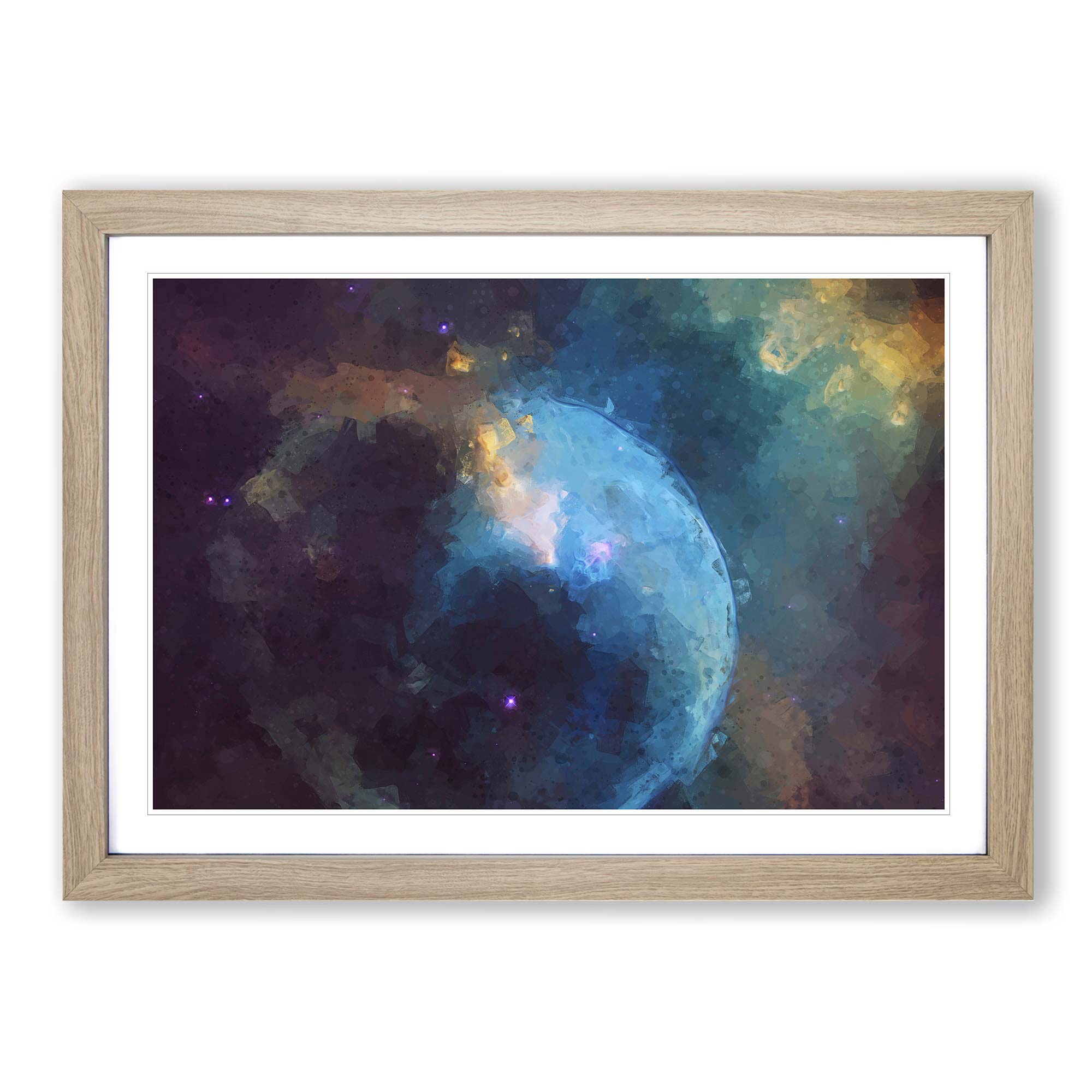 Out of Space Vol.44 in abstrakter gerahmter Leinwand Wandbild Kunstdruck Poster Bild - Bild 7 von 9