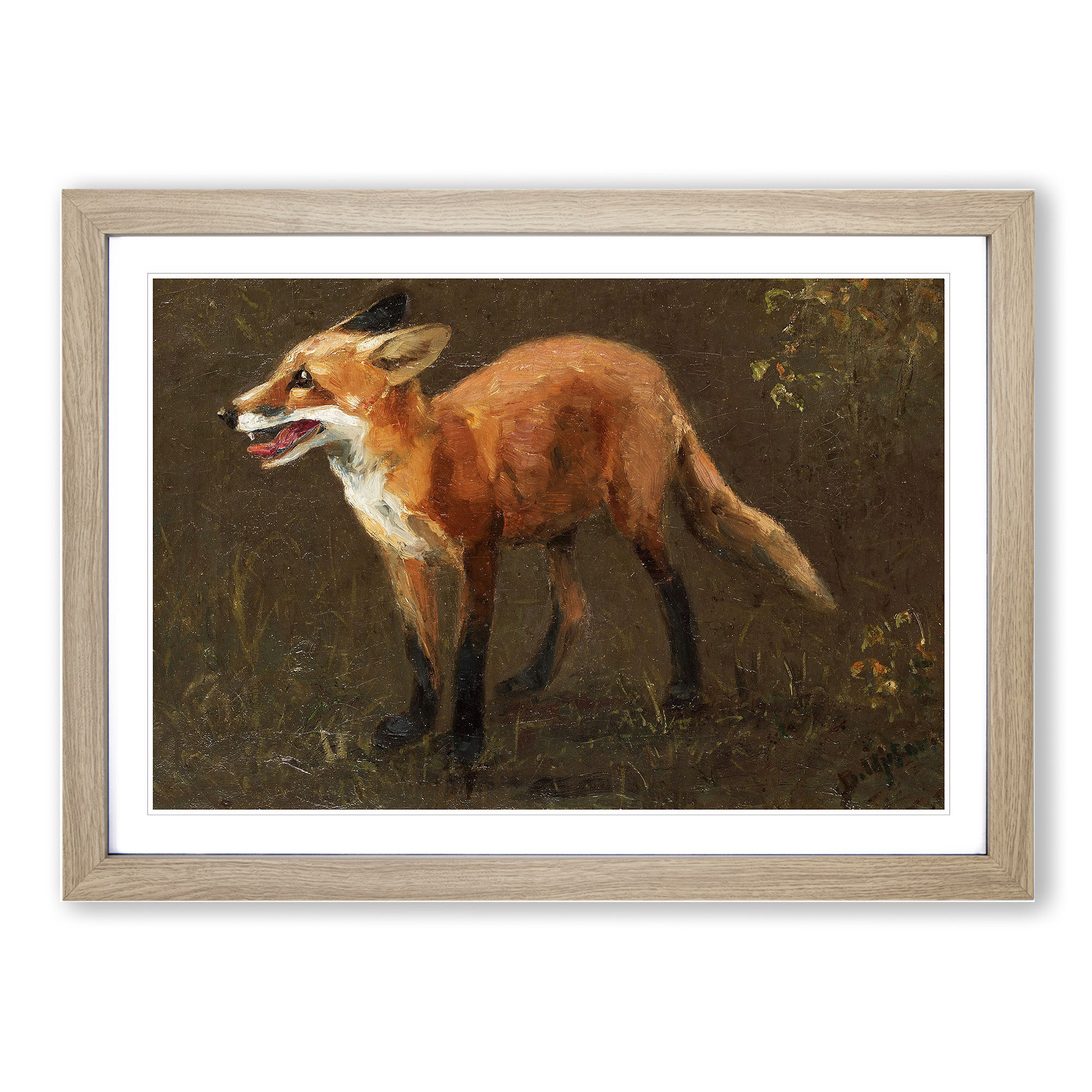 Red Fox By Bruno Liljefors Wall Art Print Framed Canvas Picture Poster Decor - Picture 7 of 9