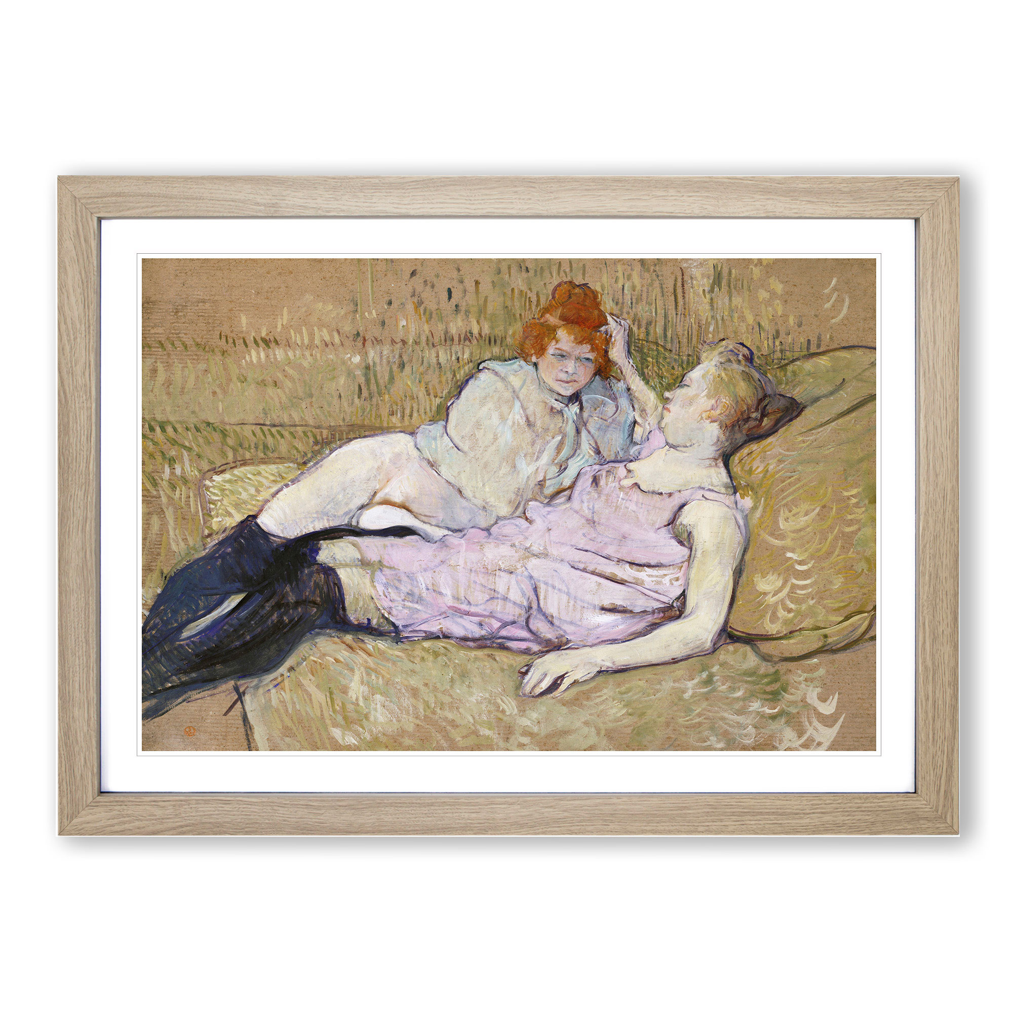 The Sofa By Henri De Toulouse-Lautrec Wall Art Print Framed Picture Poster - Picture 7 of 9