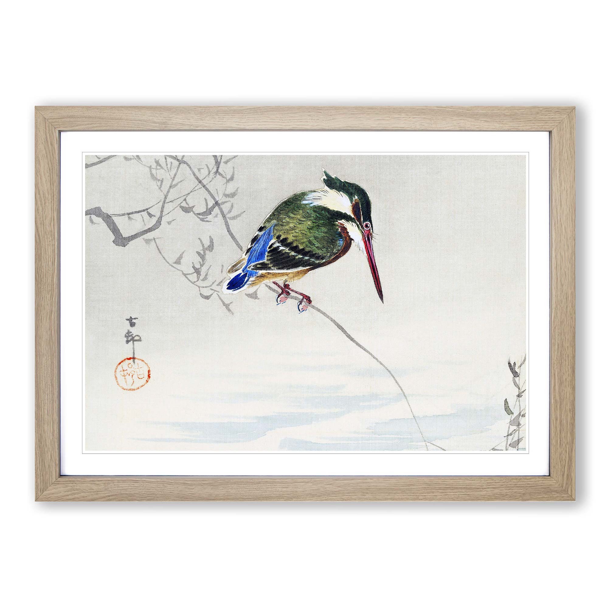 Cuadro póster impresión arte pared lienzo enmarcado martín pescador, decoración del hogar - Imagen 7 de 9