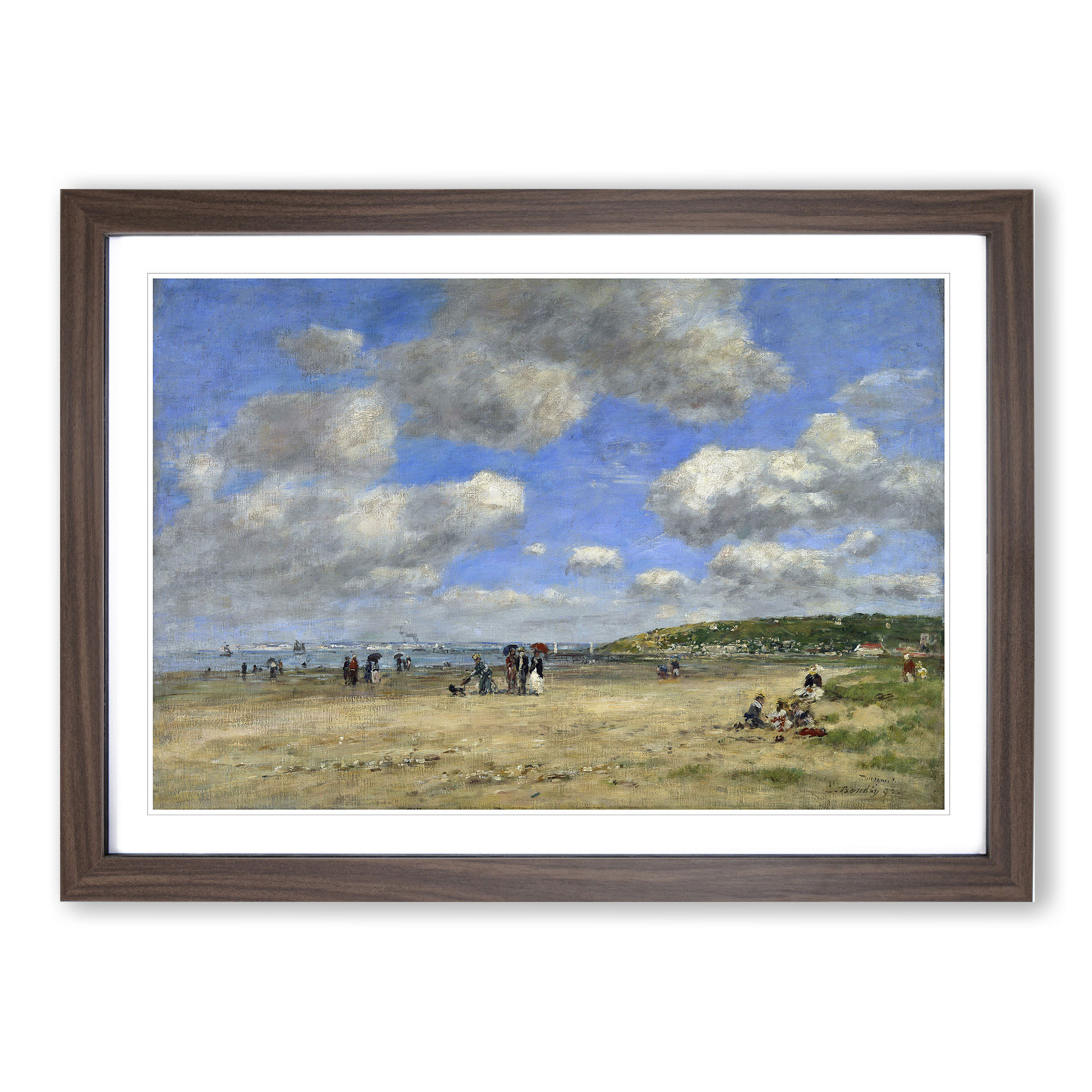 Beach At Trouville Vol.4 By Eugene Boudin Wall Art Print Framed Picture Poster - Picture 8 of 9
