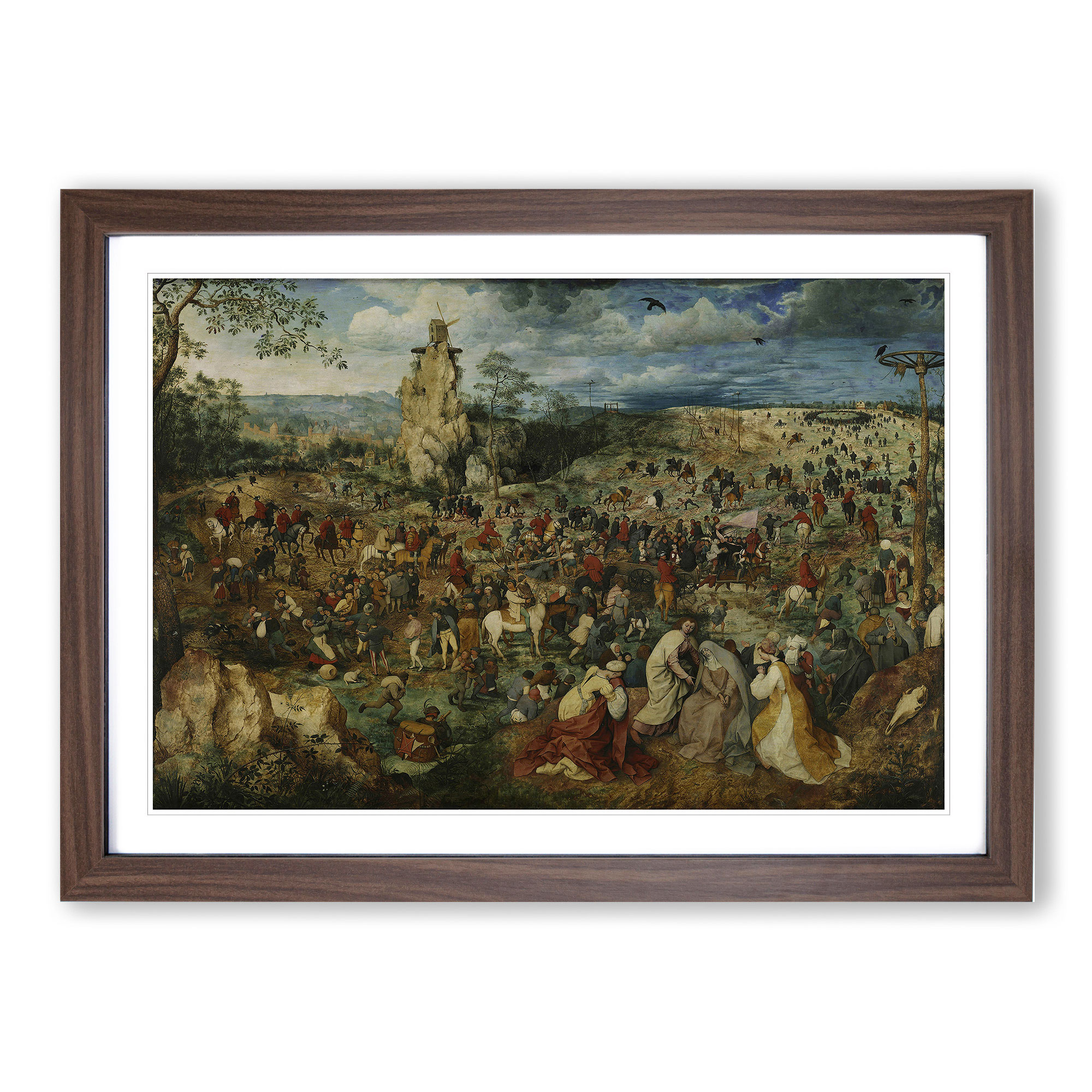 Christus trägt das Kreuz von Pieter Bruegel dem Älteren Wandbilddruck gerahmt - Bild 8 von 9