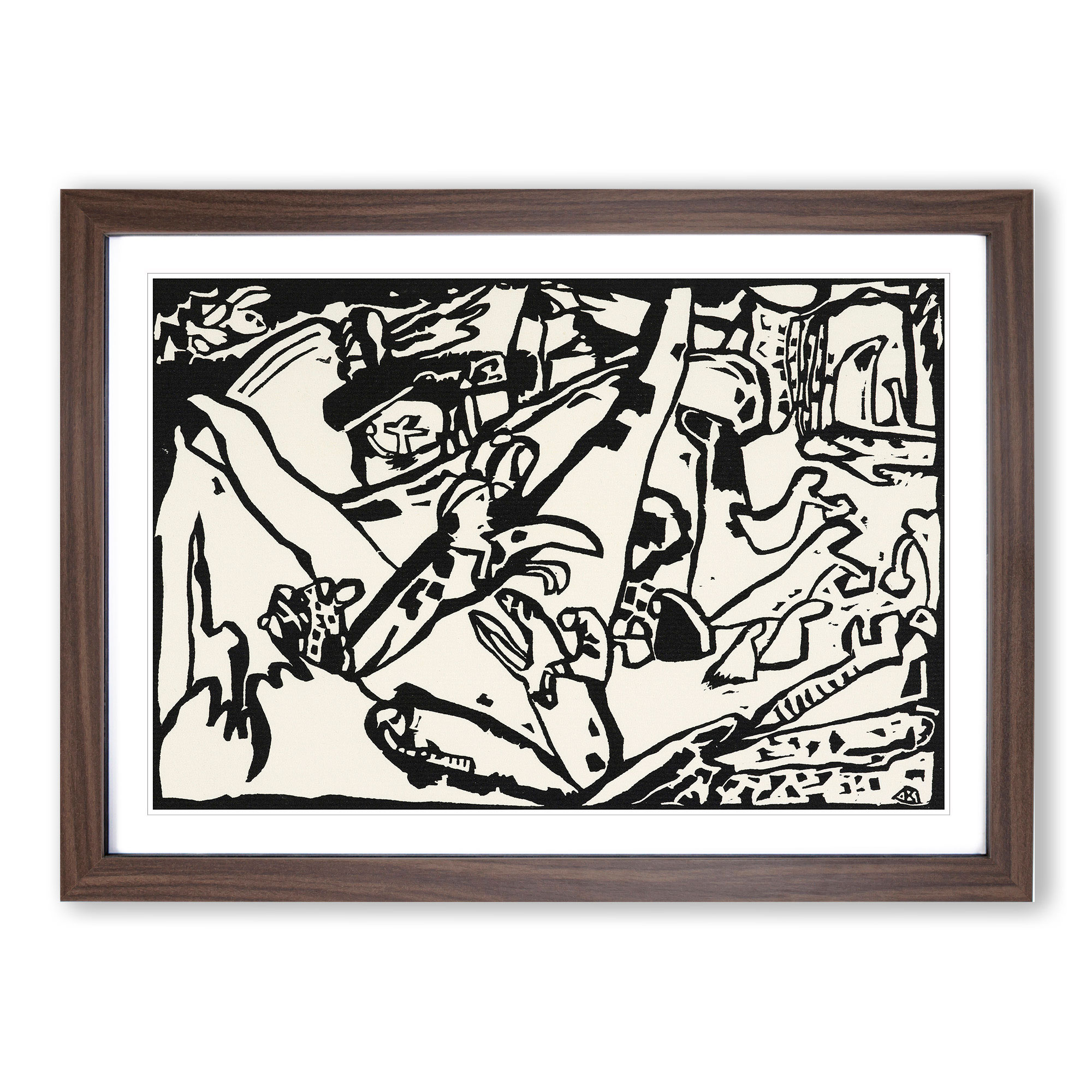 Póster enmarcado con impresión de arte de pared Composición Vol.2 de Wassily Kandinsky - Imagen 8 de 9