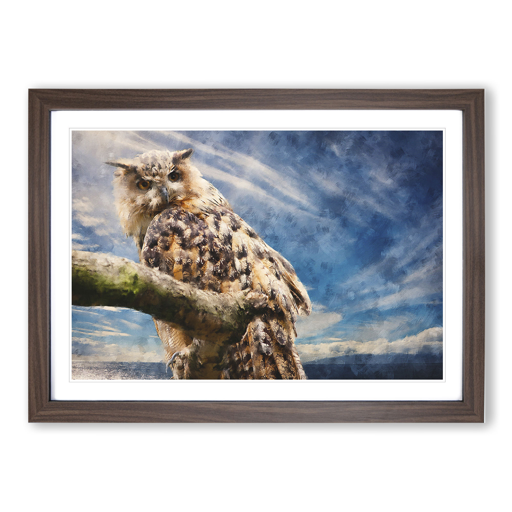 Great Horned Owl Vol.1 Wall Art Print Framed Canvas Picture Poster
